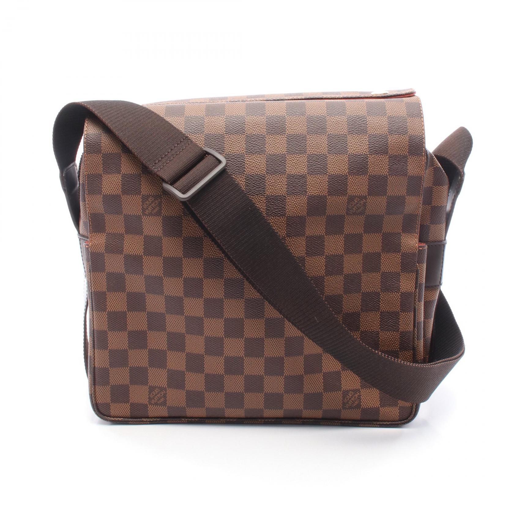 【5千円OFFクーポン対象】ルイ・ヴィトン LOUIS VUITTON ナヴィグリオ ショルダーバッグ バッグ PVCコーティングキャンバス レザー ダミエ メンズ レディース ブラウン系 N45255 【中古】