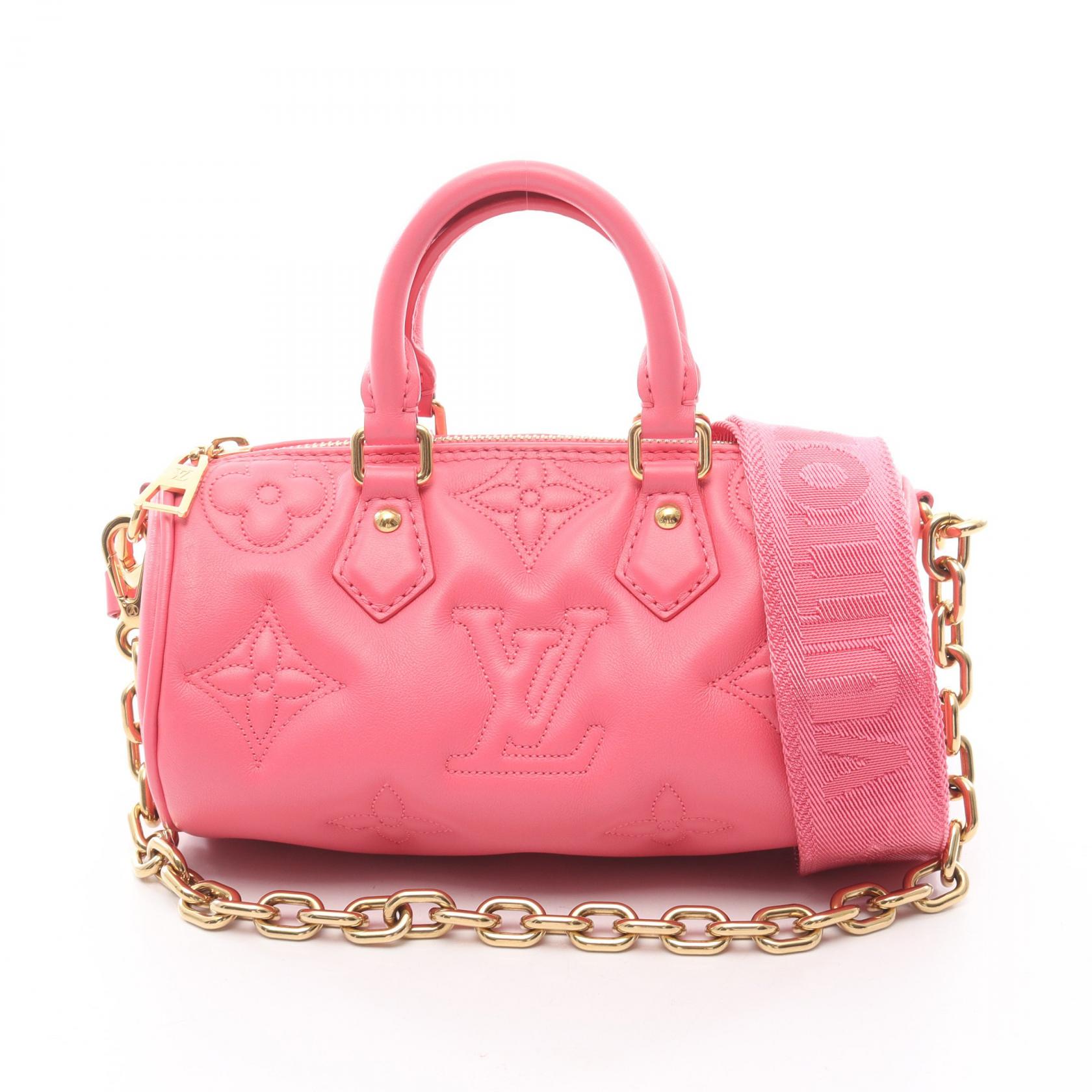【ポイント5倍｜4/18 0:00～4/20 23:59】ルイ・ヴィトン LOUIS VUITTON パピヨンBB バブルグラム ハンドバッグ バッグ レザー レディース ピンク系 M59826 【中古】
