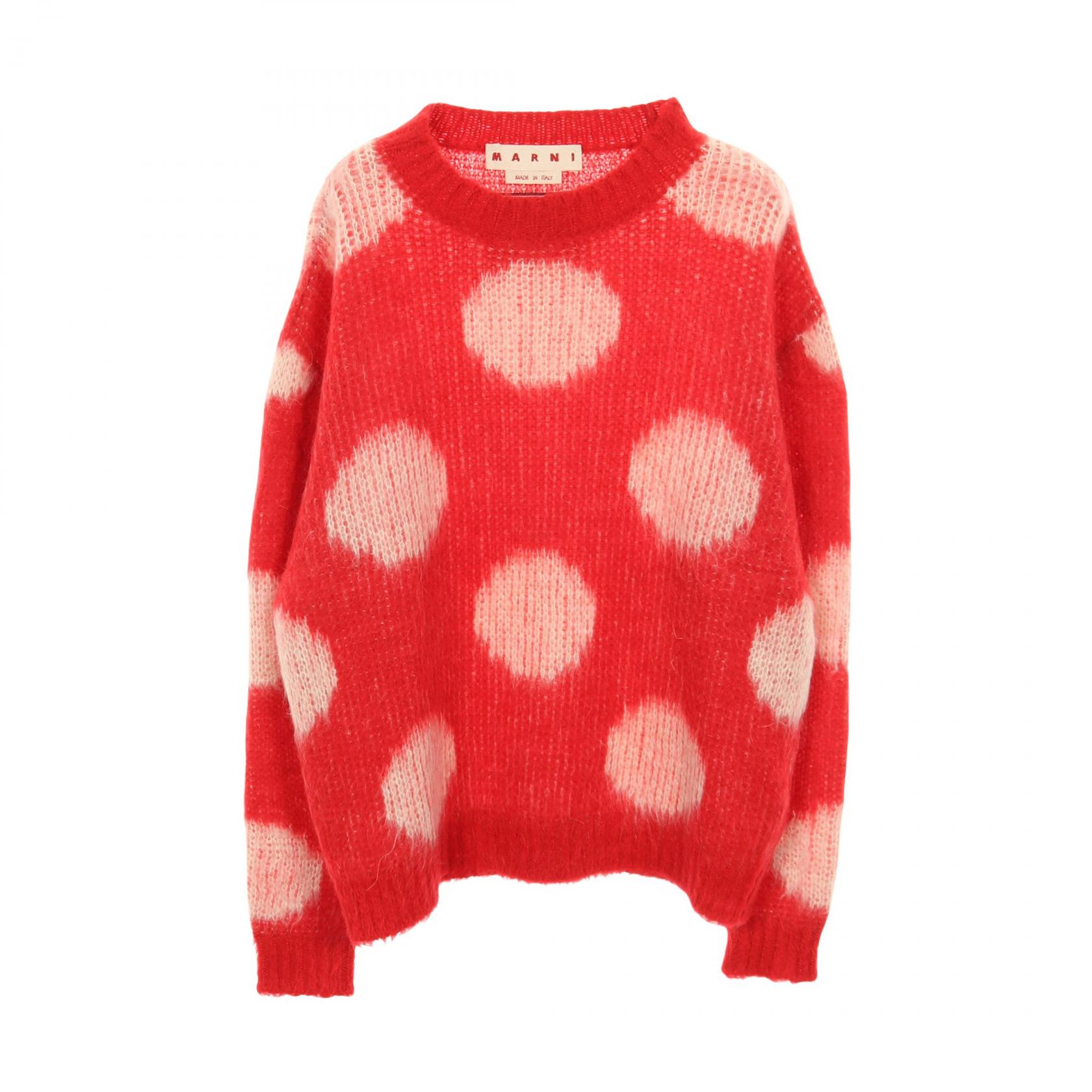 ≪5％OFFクーポン対象＆まとめ買い10%OFF≫マルニ MARNI Fuzzy Wuzzy ニット 衣料品 トップス アセテート / ナイロン / モヘヤ メンズ レッド系 【中古】 30,745円