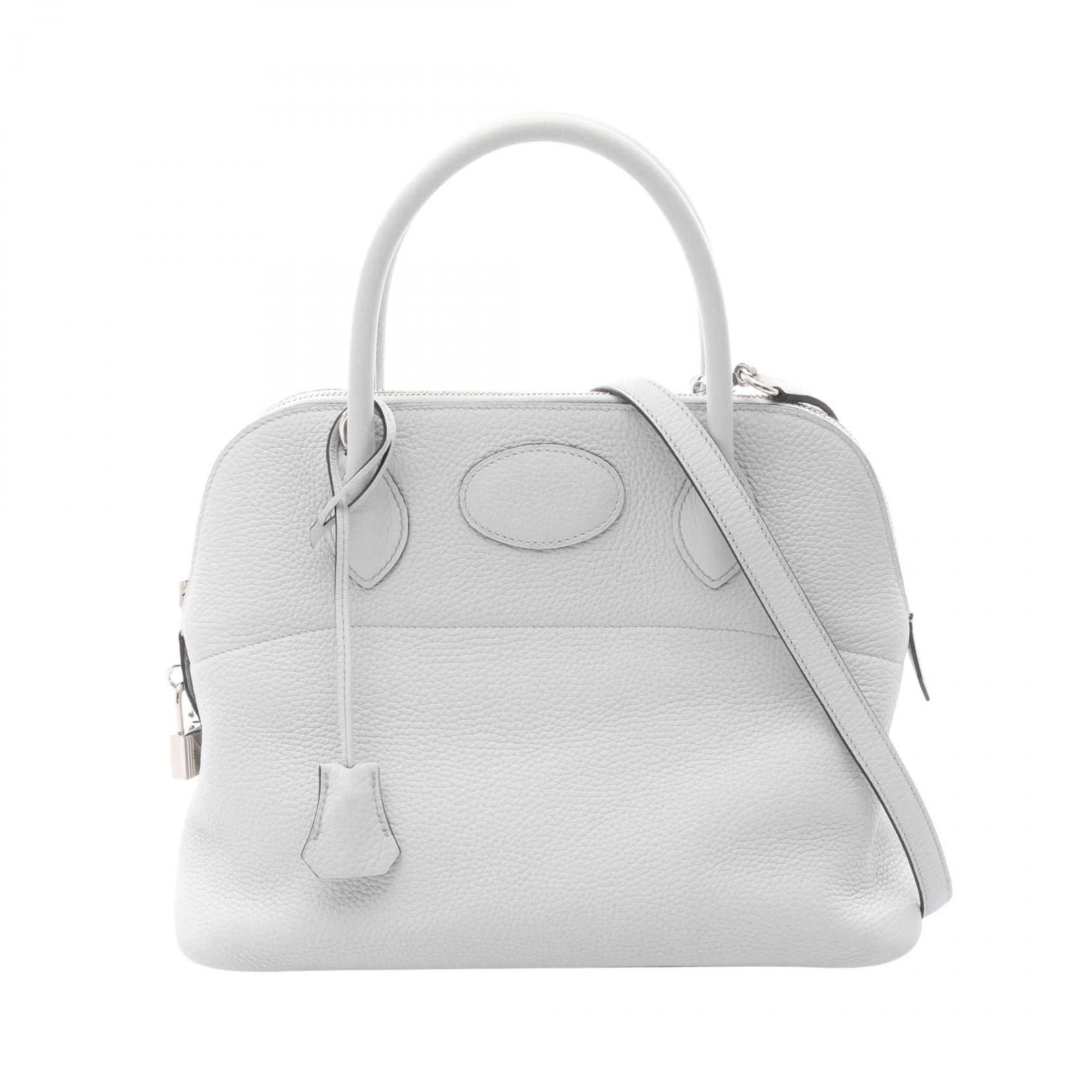 エルメス HERMES ボリード31 ハンドバッグ バッグ レザー トリヨンクレマンス レディース ブルー系 【中古】