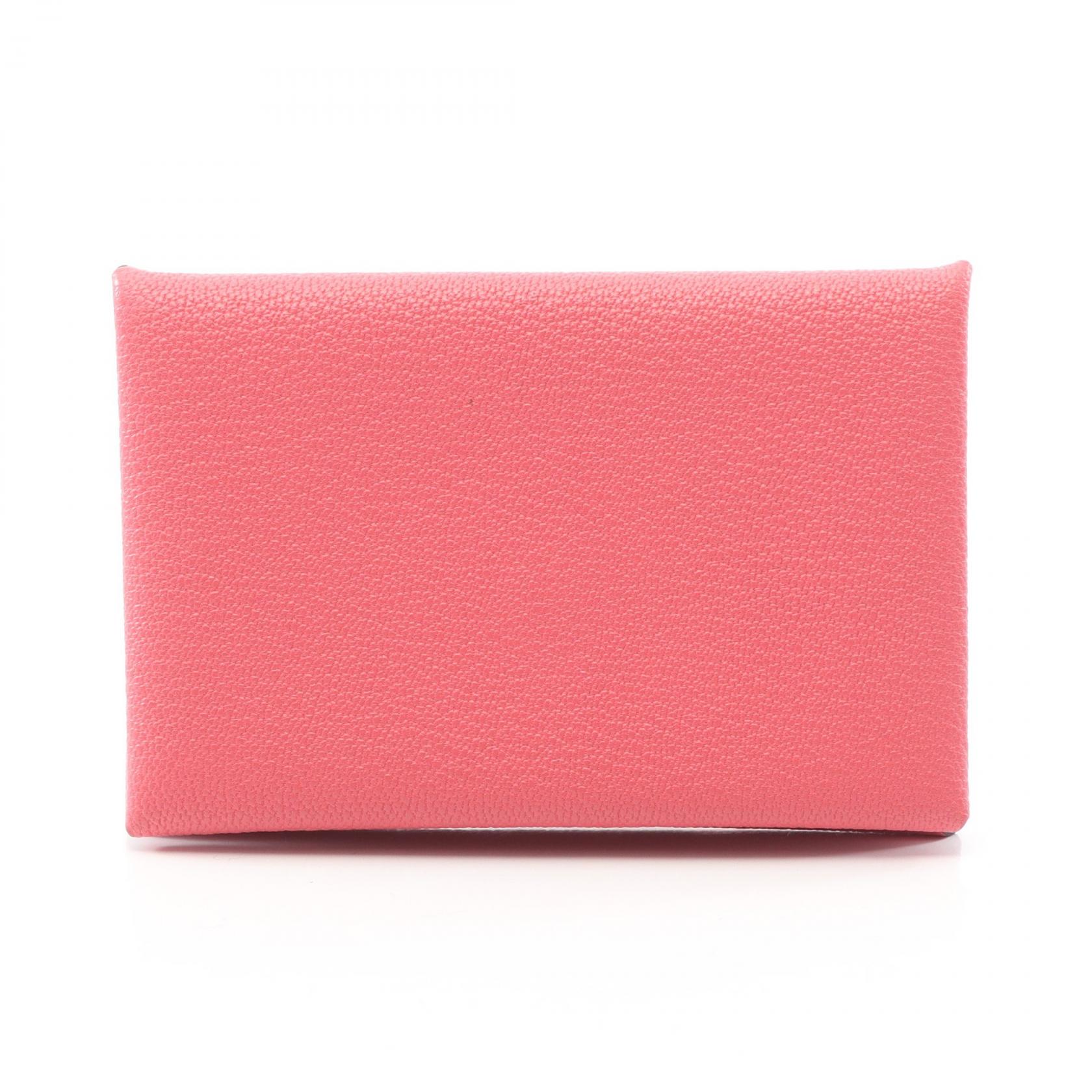 ≪5%OFFクーポン&まとめ買い10% ~7/26 9:59〆≫エルメス HERMES カルヴィ ローズアザレ コインケース 財布 シェーブル シェーブル レディース ピンク系 【中古】|BRANDOFF TOKYO