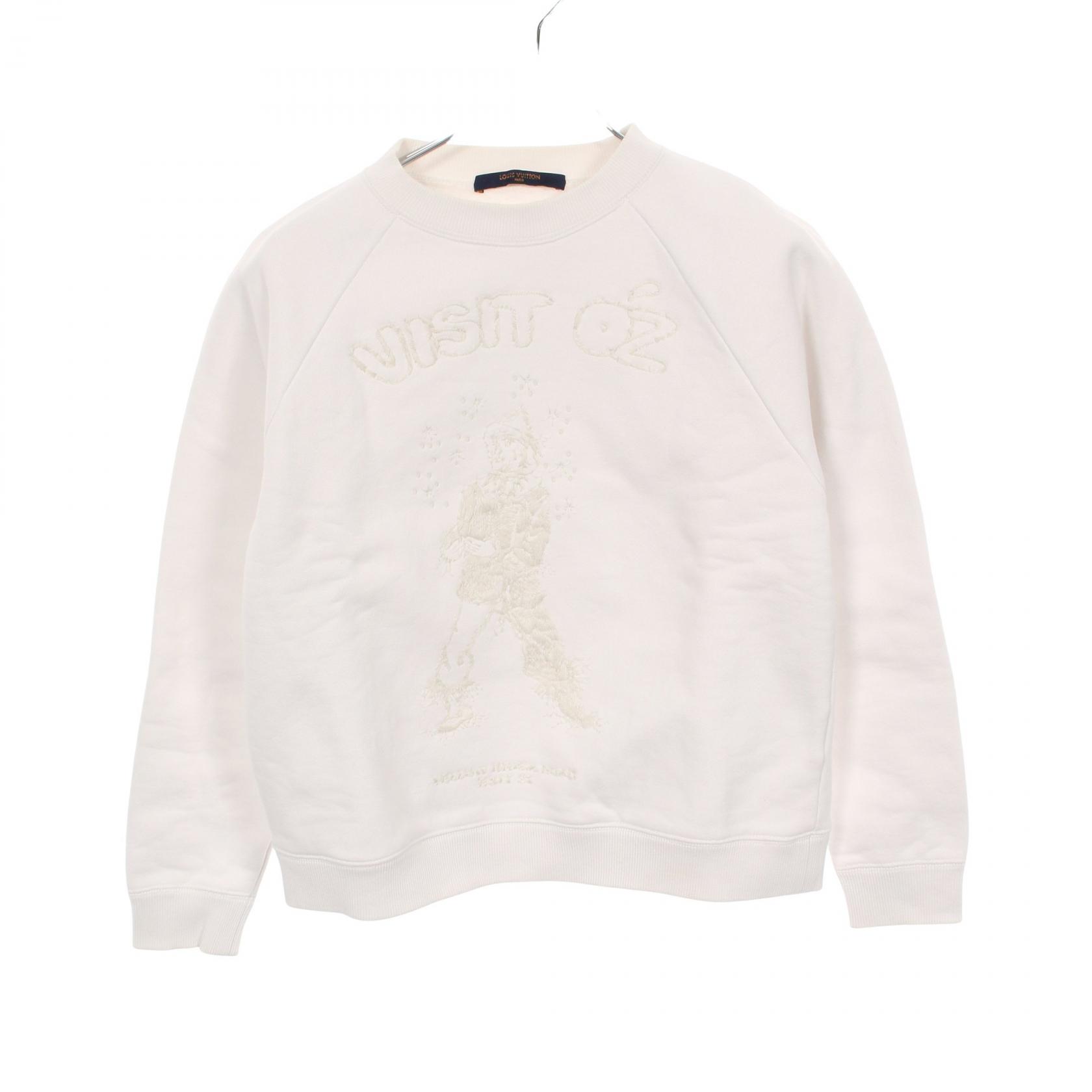 【ポイント5倍｜4/18 0:00～4/20 23:59】ルイ・ヴィトン LOUIS VUITTON Scarcrow Embroidered Sweatshirt スウェット 衣料品 トップス コットン レディース ホワイト系 【中古】