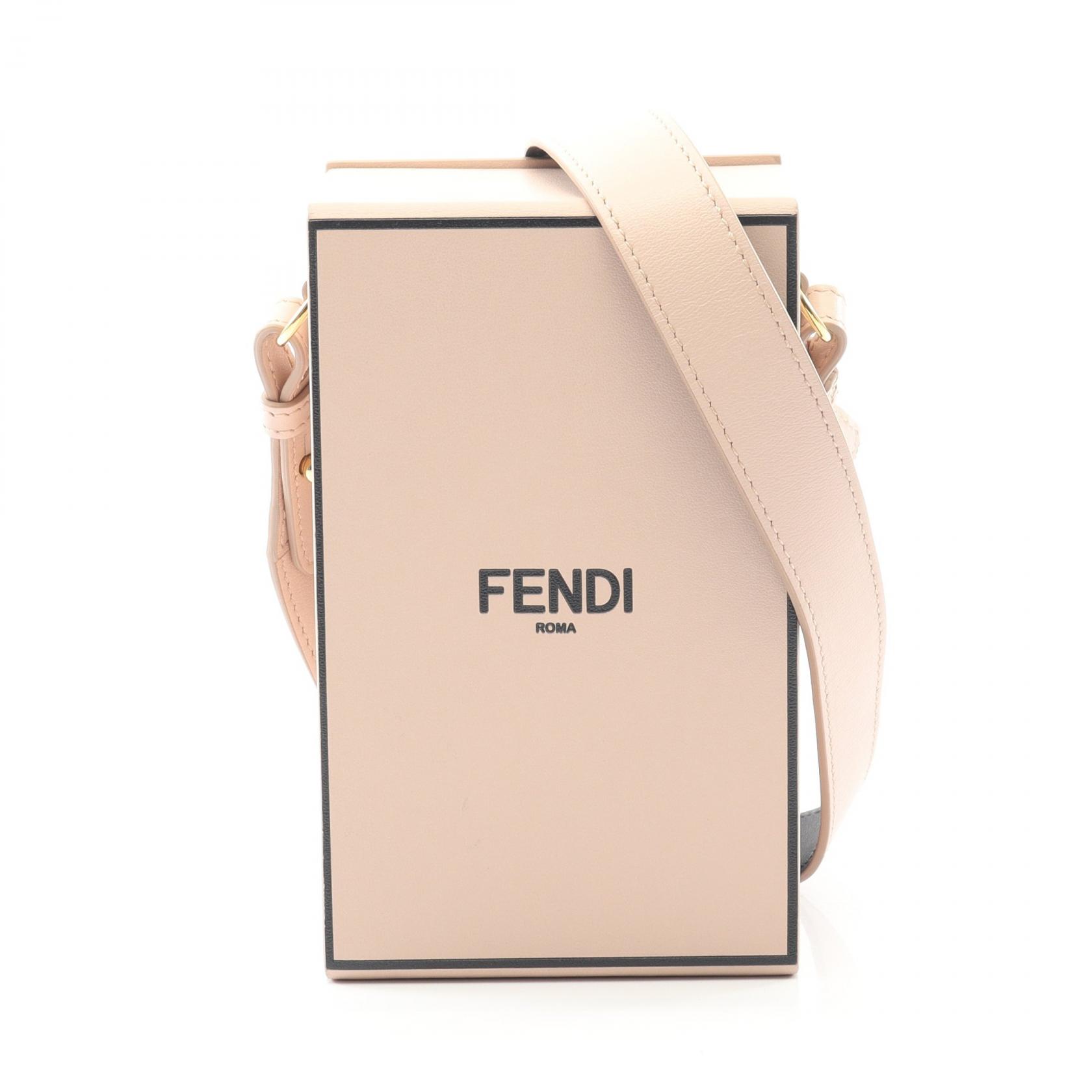 ≪5％OFFクーポン対象＆まとめ買い10%OFF≫フェンディ FENDI ボックス ショルダーバッグ バッグ レザー レディース ピンク系 【中古】