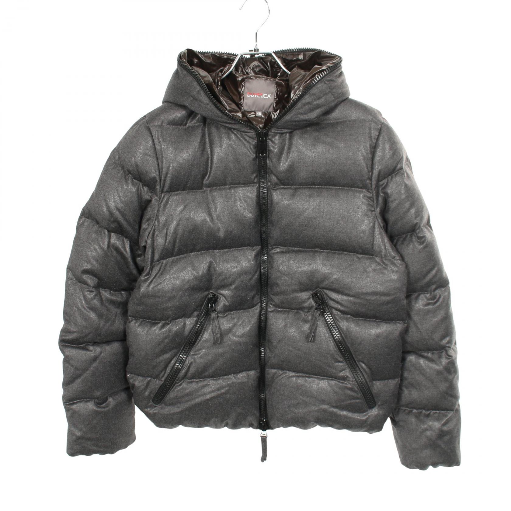 ≪5％OFFクーポン対象＆まとめ買い10%OFF≫デュベティカ DUVETICA ダウンジャケット 衣料品 アウター ウール カシミヤ メンズ グレー系 【中古】