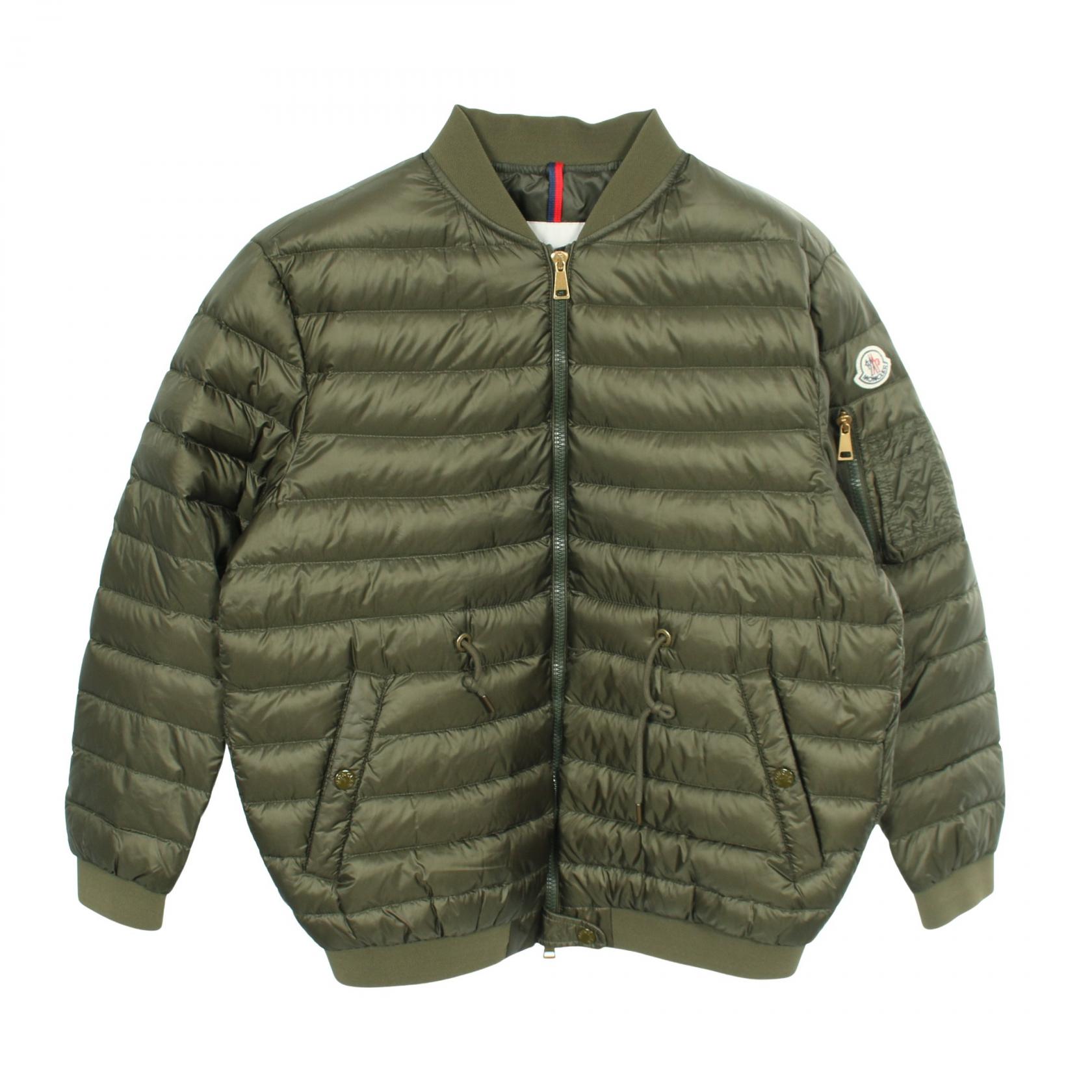 【5千円OFFクーポン対象】モンクレール MONCLER GAUFRE ダウンジャケット 衣料品 アウター ナイロン レディース カーキ系 【中古】