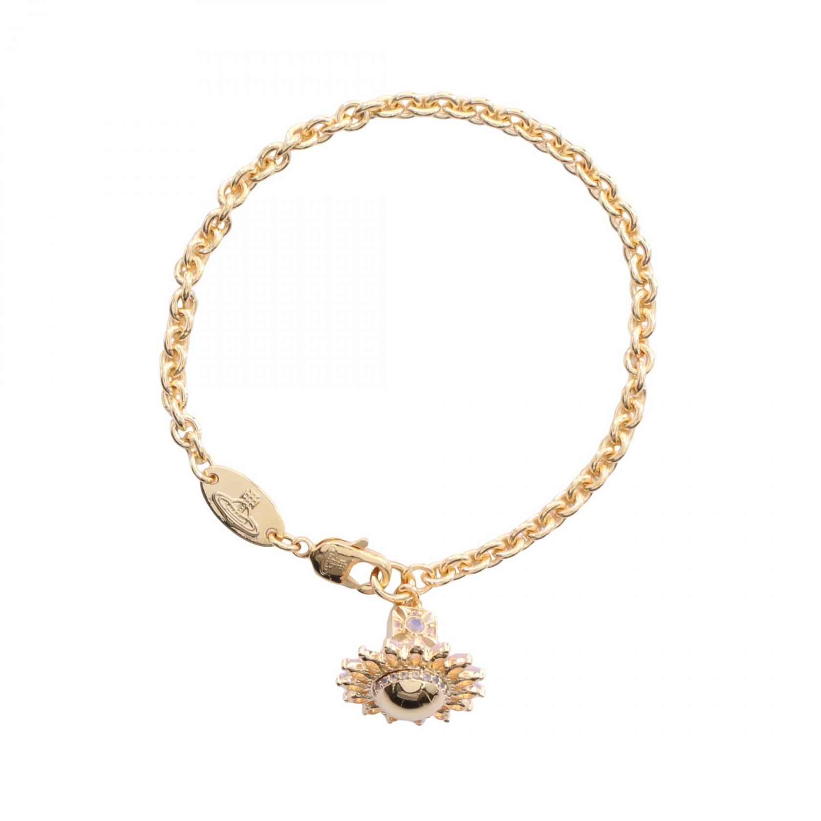 ≪5％OFFクーポン対象＆まとめ買い10%OFF≫ヴィヴィアンウエストウッド Vivienne Westwood JORDANA ブレスレット アクセサリー GP（ゴールドメッキ） ラインストーン レディース ゴールド系 / ピンク系 6102024I/02R457 【新品】