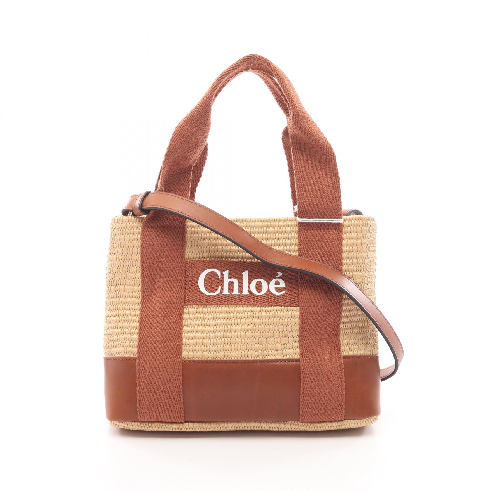 ≪5％OFFクーポン対象＆まとめ買い10%OFF≫クロエ Chloe キッズ ショルダーバッグ バッグ レザー フェイクストロー レディース ベージュ系 / ブラウン系 C20587239 【新品】