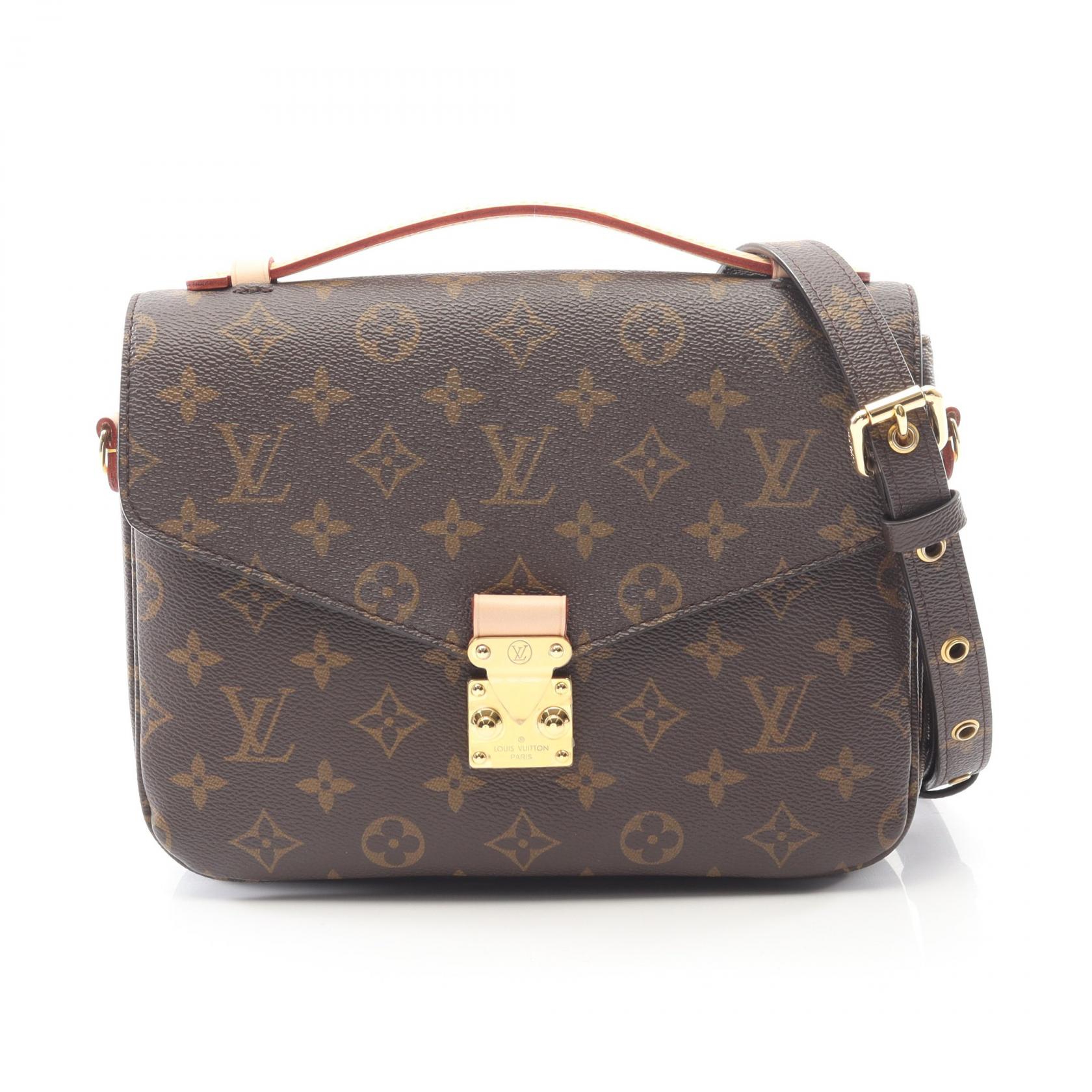 ルイ・ヴィトン LOUIS VUITTON ポシェット メティス MM ハンドバッグ バッグ PVCコーティングキャンバス レザー モノグラム レディース ブラウン系 M44875 【中古】