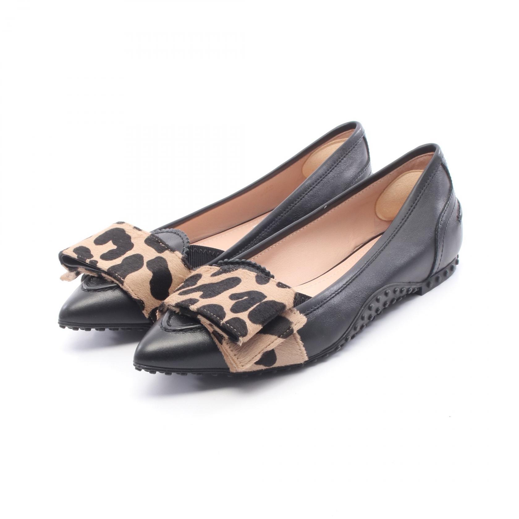 ≪5％OFFクーポン対象＆まとめ買い10%OFF≫トッズ TOD'S 靴 レザー レザー レディース ブラック系 / ベージュ系 【中古】 7,770円
