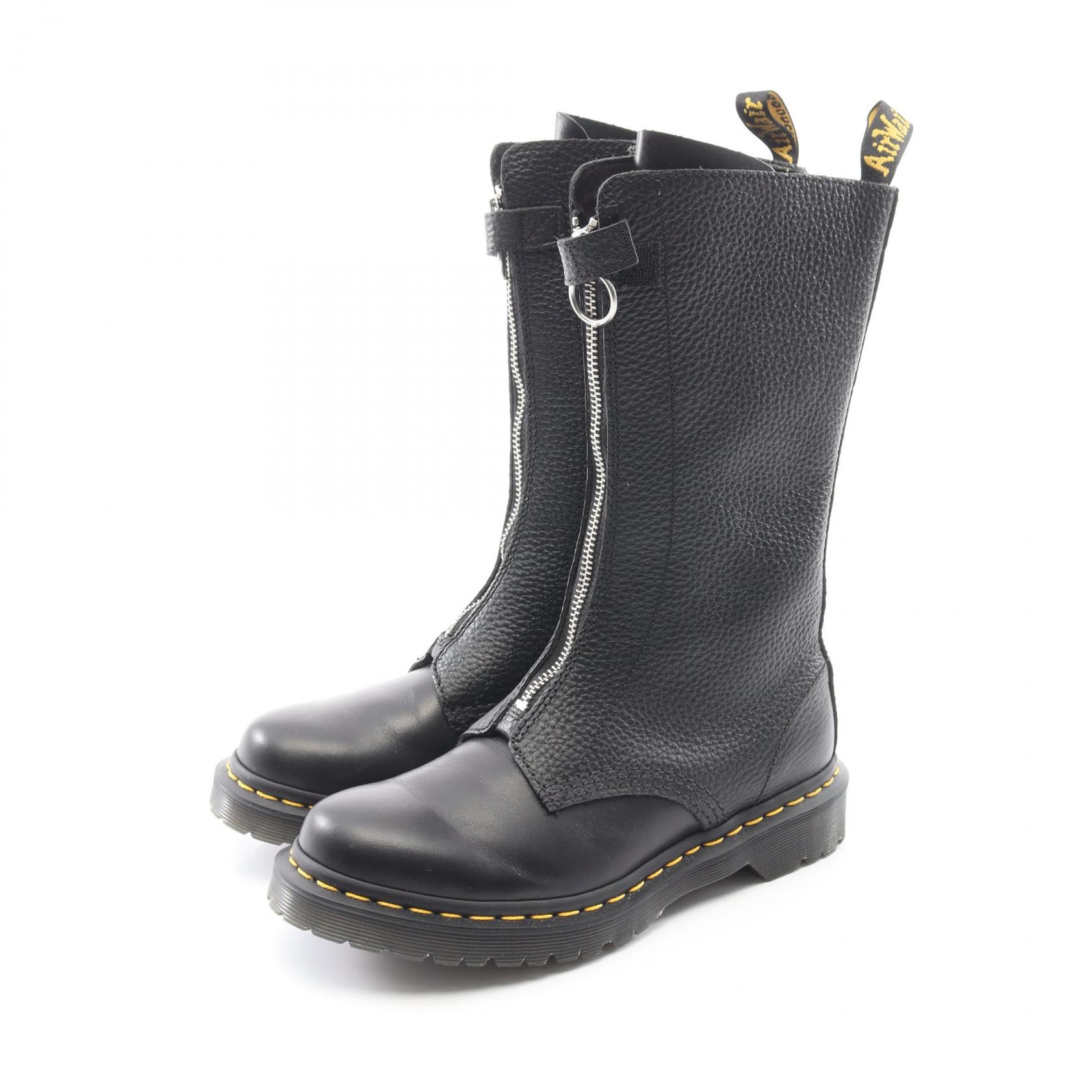 ≪5％OFFクーポン対象＆まとめ買い10%OFF≫ドクターマーチン Dr.Martens FRNT ZIP ブーツ 靴 レザー レディース ブラック系 1B99 【中古】