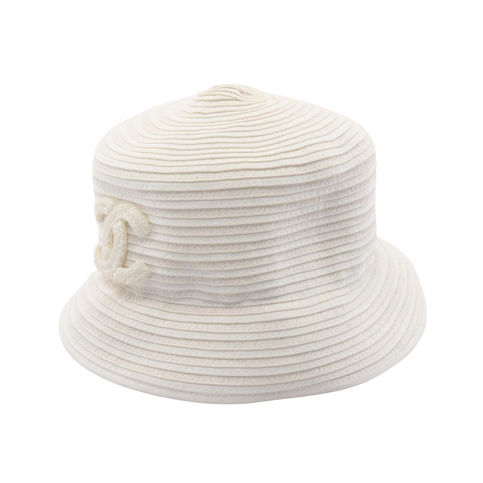 最終価格◇【シャネル】大きなカメリアがアクセント！ホワイトカラーコットンハット◇ 楽天市場】CHANEL シャネル ココマーク ハット 帽子 つば広 コットン