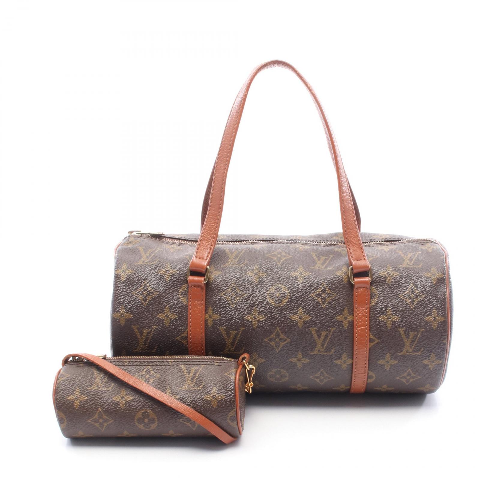 ≪5％OFFクーポン対象＆まとめ買い10%OFF≫ルイ・ヴィトン LOUIS VUITTON パピヨン30 旧型 ハンドバッグ バッグ PVCコーティングキャンバス レザー モノグラム レディース ブラウン系 M51365 【中古】