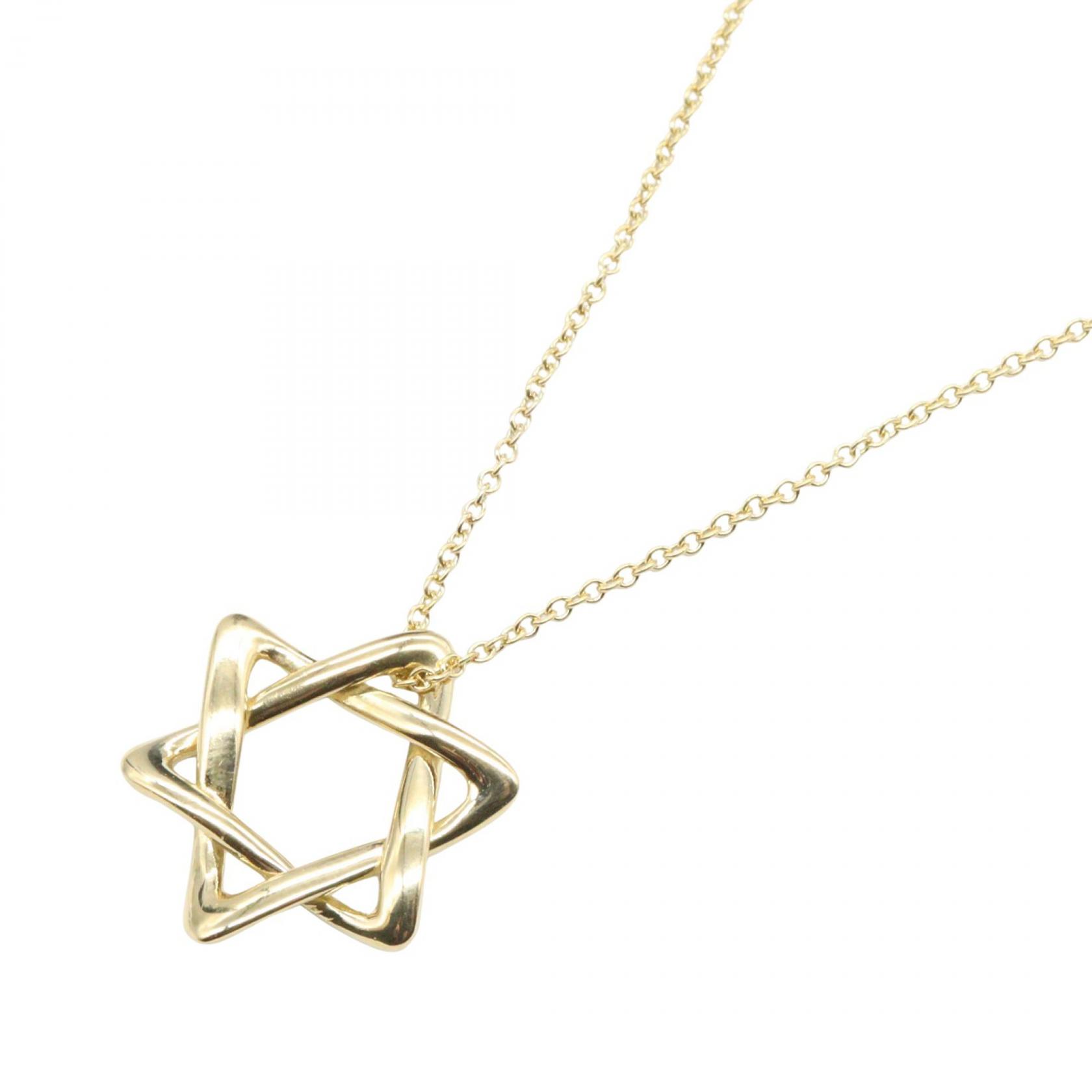 ≪5％OFFクーポン対象＆まとめ買い10%OFF≫ティファニー TIFFANY＆CO ダビデ ネックレス ネックレス ジュエリー K18（イエローゴールド） レディース ゴールド系 【中古】