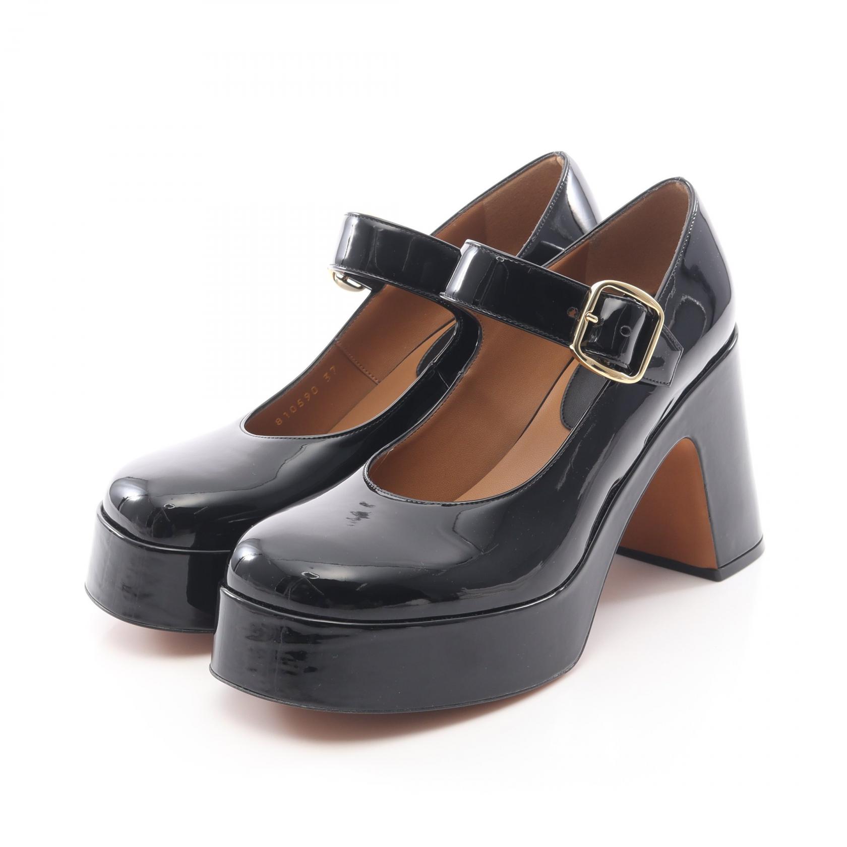 【ポイント5倍｜4/18 0:00～4/20 23:59】ステラマッカートニー Stella McCartney メリージェーン パンプス 靴 フェイクレザー レディース ブラック系 【中古】