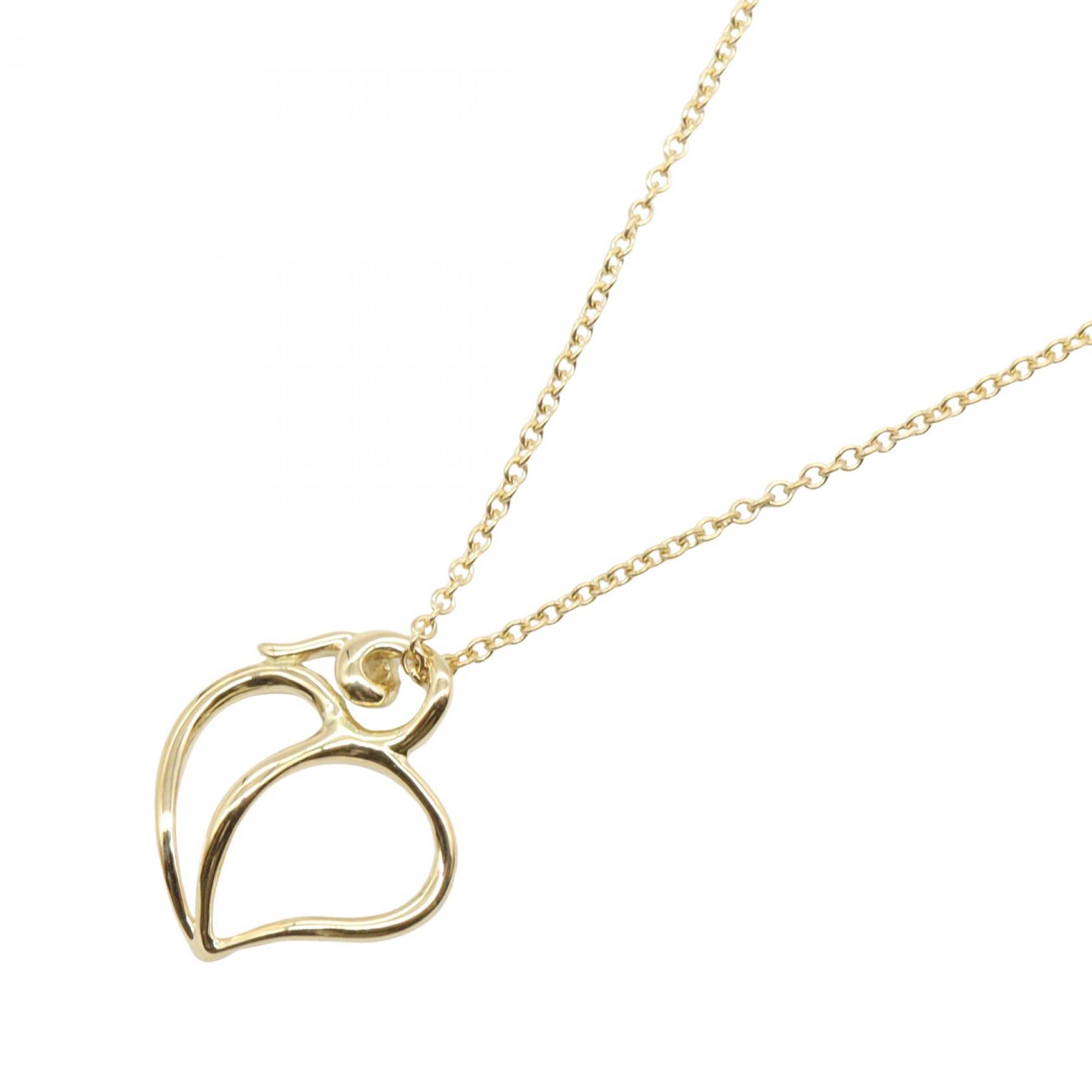 【ポイント5倍｜4/18 0:00～4/20 23:59】ティファニー TIFFANY＆CO アップルリーフ ネックレス ネックレス ジュエリー K18（イエローゴールド） レディース ゴールド系 【中古】