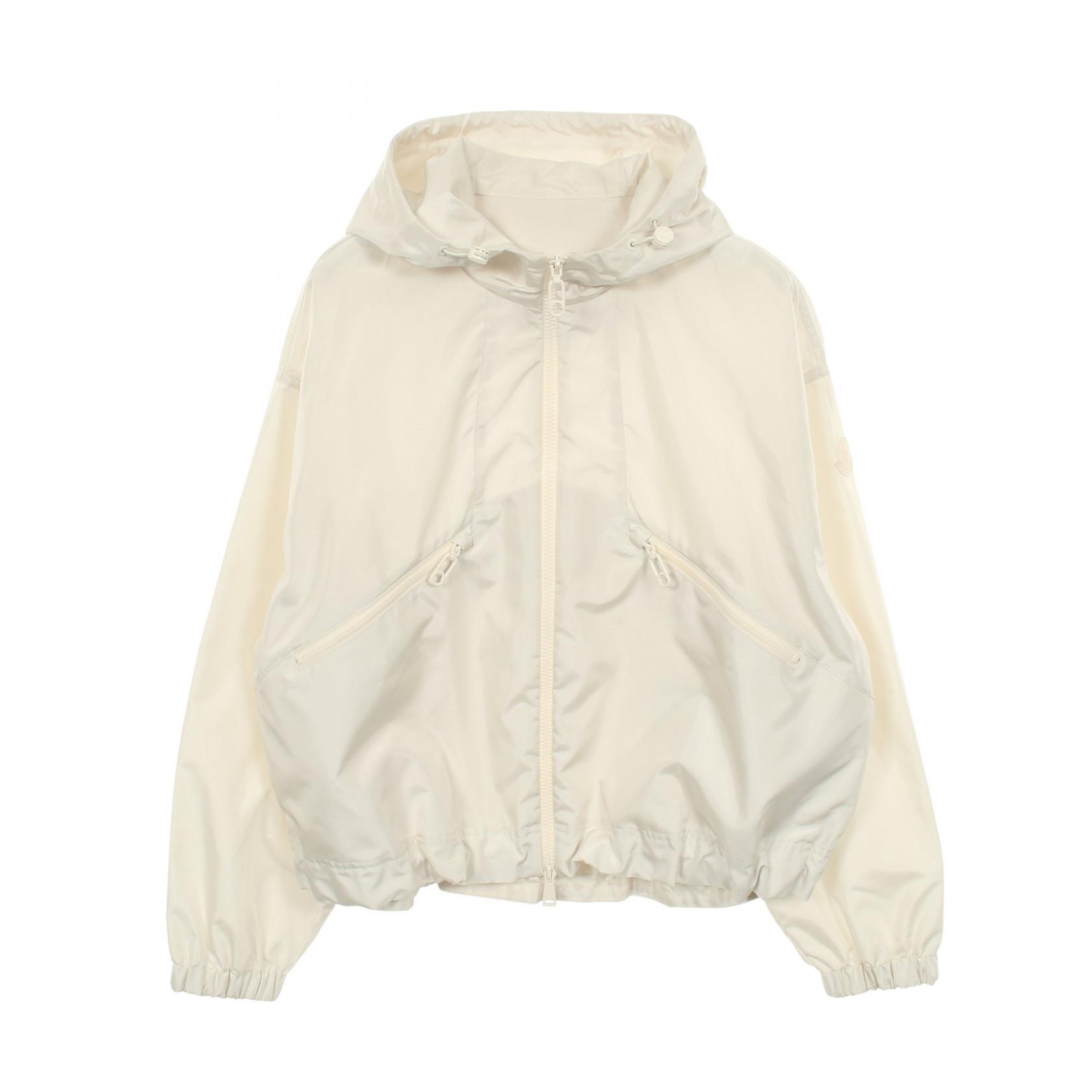 ≪5%OFFクーポン&まとめ買い10% ~7/26 9:59〆≫モンクレール MONCLER MARMACE ブルゾン 衣料品 アウター ポリエステル レディース アイボリー系 1A00142 【中古】|BRANDOFF TOKYO