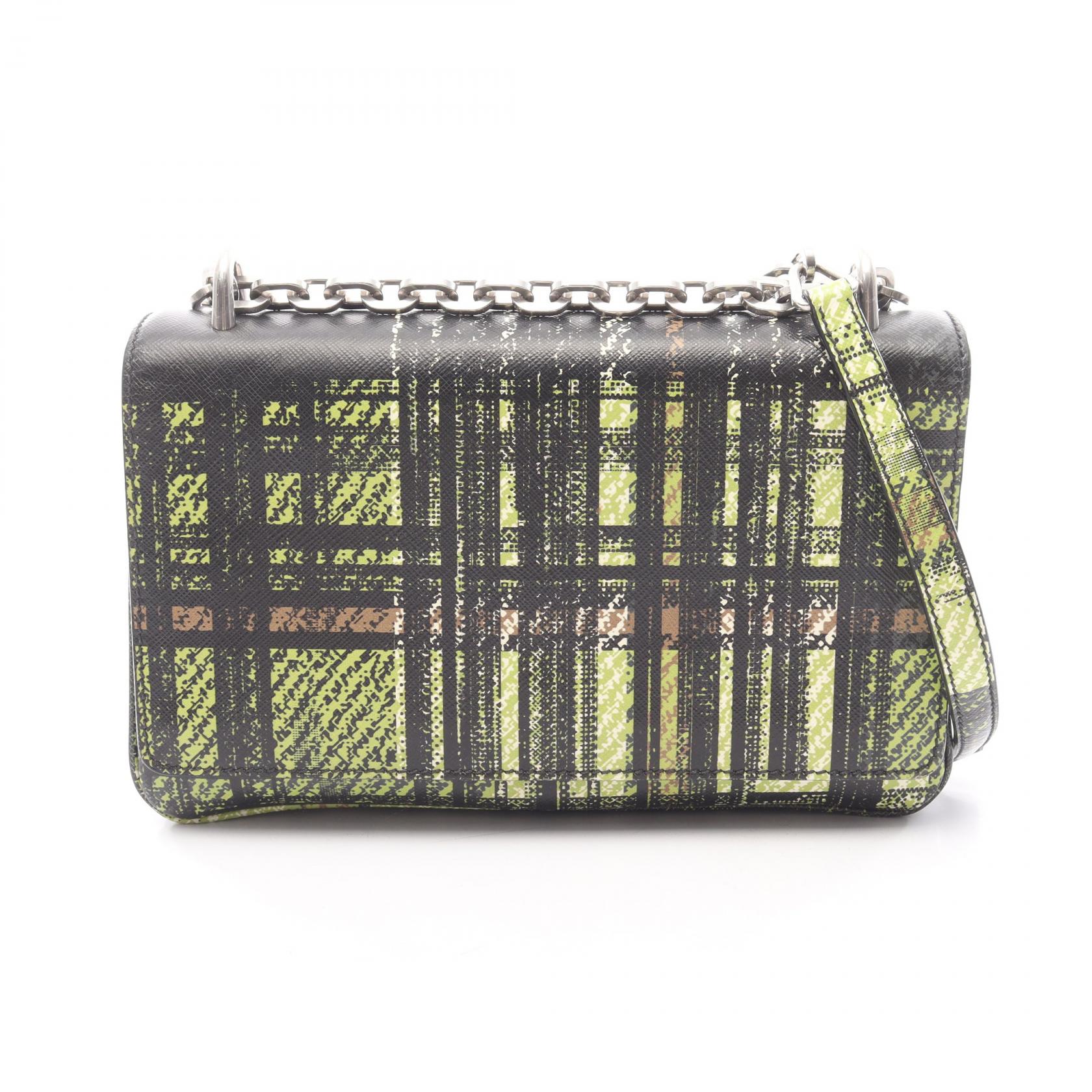 プラダ PRADA ショルダーバッグ バッグ レザー レディース ブラック系 / グリーン系 / マルチカラー 【中古】｜BRANDOFF TOKYO 44,400円