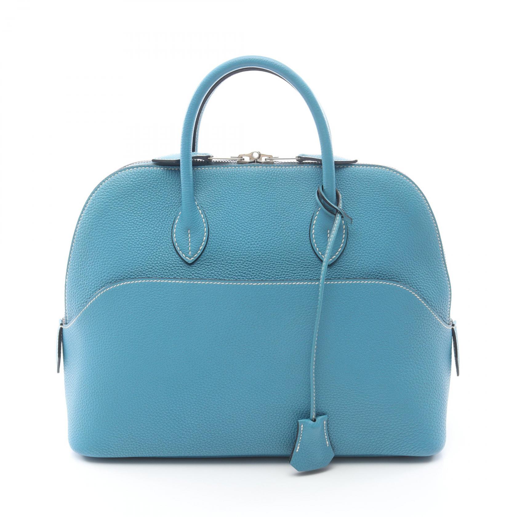 ≪5%OFFクーポン対象&まとめ買い10%OFF≫エルメス HERMES ボリード1923 30 ハンドバッグ バッグ レザー トゴ トゴ レディース ブルー系 【中古】