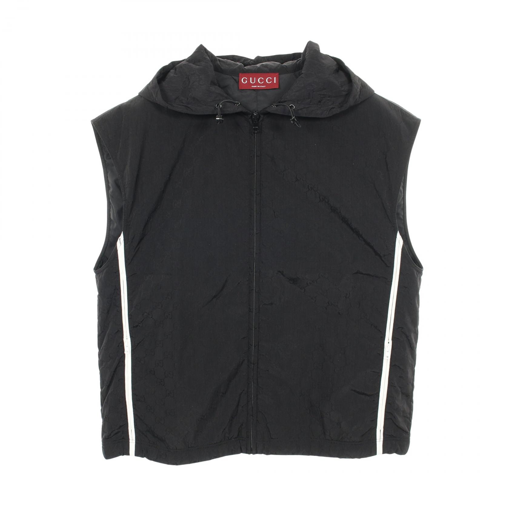 ≪5％OFFクーポン対象＆まとめ買い10%OFF≫グッチ GUCCI GGナイロン ベスト 衣料品 トップス ナイロン レディース ブラック系 【中古】