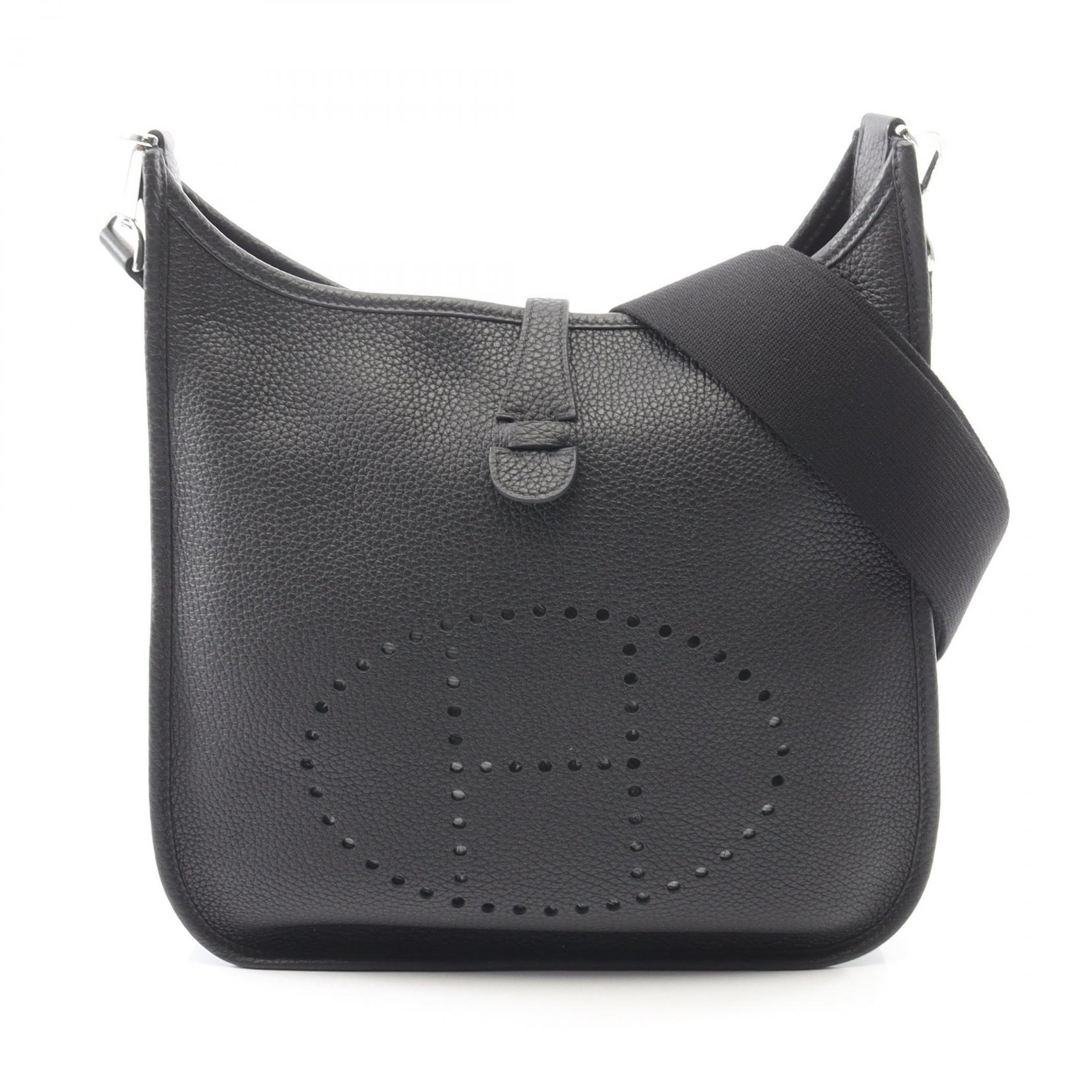 【ポイント5倍｜4/18 0:00～4/20 23:59】エルメス HERMES エヴリン 3 トロワ PM ショルダーバッグ バッグ レザー トリヨンクレマンス トリヨンクレマンス レディース ブラック系 【中古】