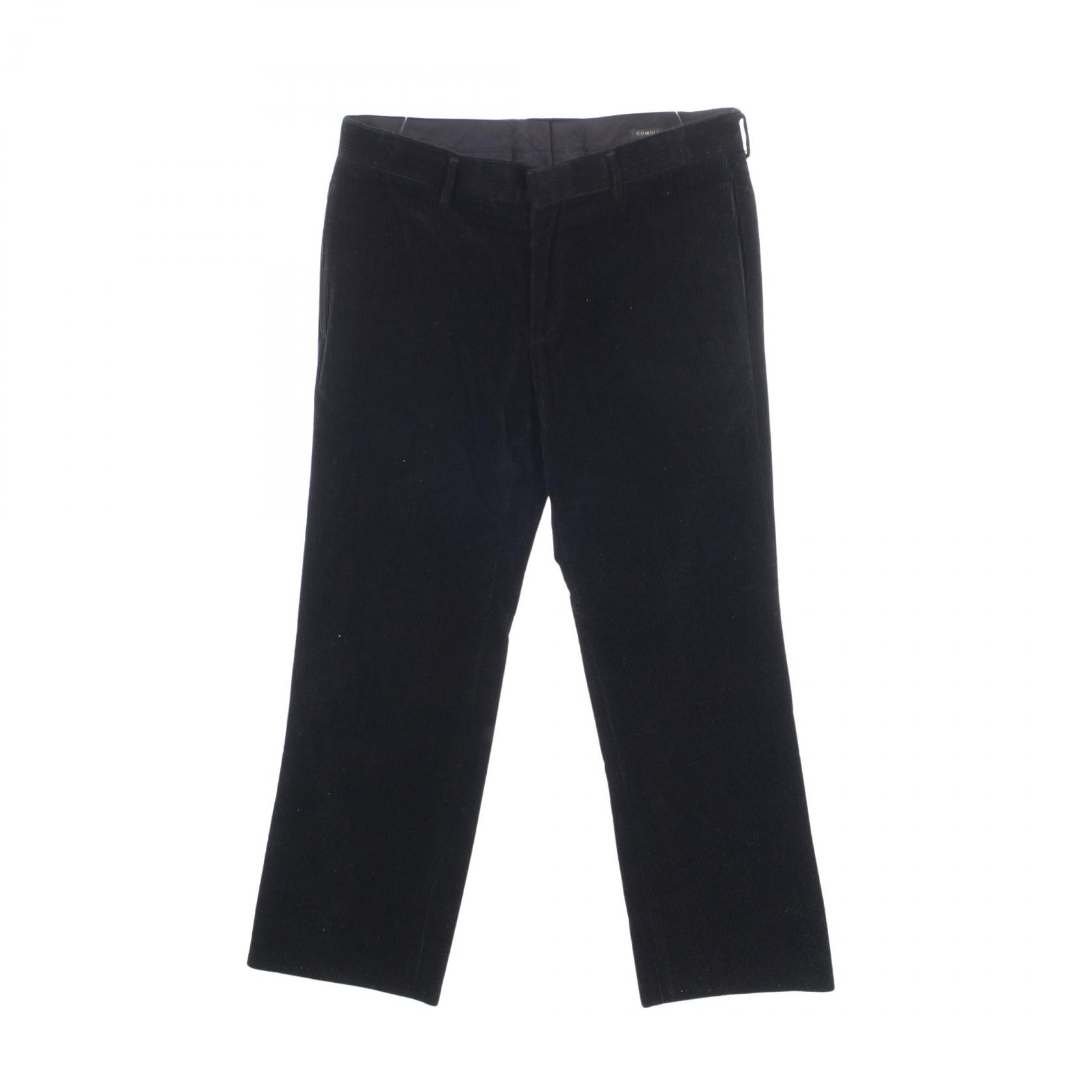 【ポイント5倍｜4/18 0:00～4/20 23:59】コモリ COMOLI コーデュロイ パイプドステム パンツ 衣料品 ボトムス コットン メンズ ブラック系 A03-03013 【中古】