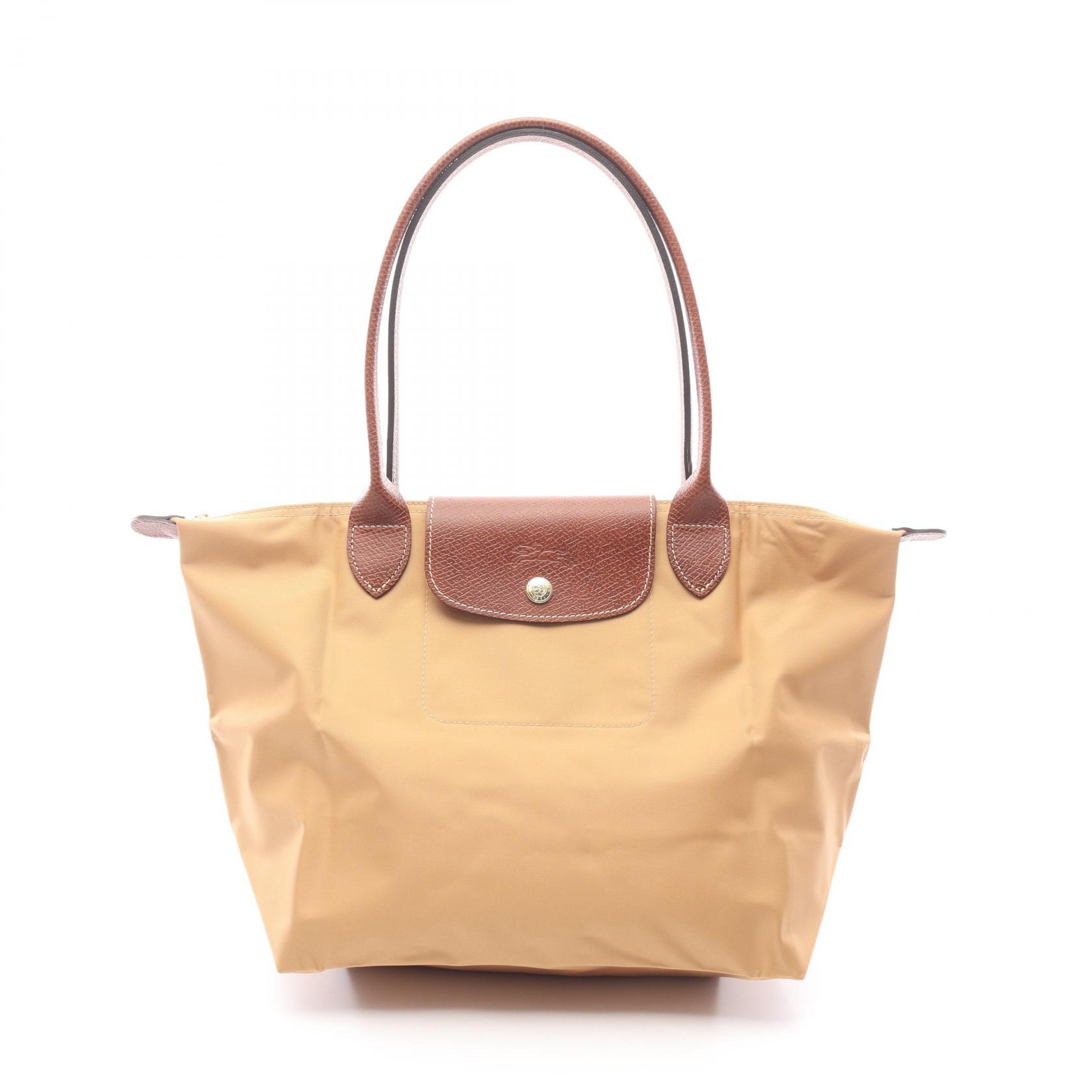 ≪5％OFFクーポン対象＆まとめ買い10%OFF≫ロンシャン Longchamp LE PLIAGE ORIGINAL M ル プリアージュ オリジナル M トートバッグ バッグ キャンバス レザー レディース ベージュ系 / ブラウン系 L2605089P86 【新品】
