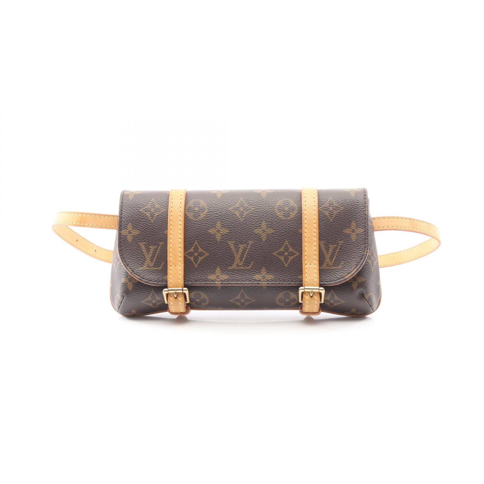 【5千円OFFクーポン対象】ルイ・ヴィトン LOUIS VUITTON ポシェット マレル ウエストバッグ ボディバッグ バッグ PVCコーティングキャンバス レザー モノグラム レディース ブラウン系 M51159 【中古】