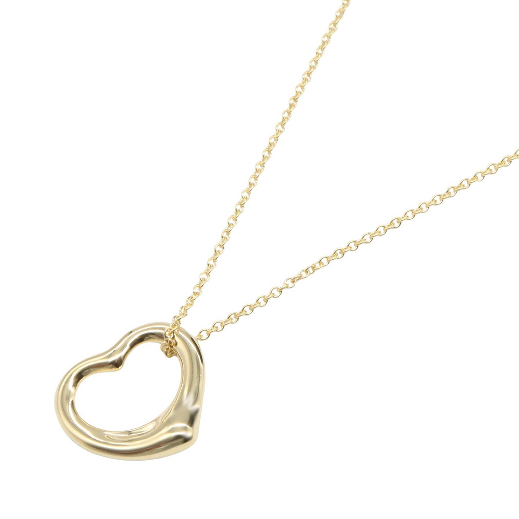 ≪5％OFFクーポン対象＆まとめ買い10%OFF≫ティファニー TIFFANY＆CO オープンハート ネックレス スモール ネックレス ジュエリー K18（イエローゴールド） レディース ゴールド系 【中古】