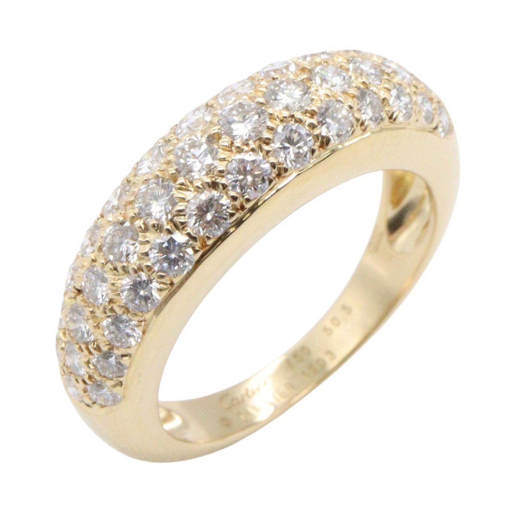 ≪5％OFFクーポン対象＆まとめ買い10%OFF≫カルティエ CARTIER パヴェダイヤ ミミスター リング リング・指輪 ジュエリー K18（イエローゴールド） ダイヤモンド レディース ゴールド系 / クリア系 B4012649 【中古】 283,500円