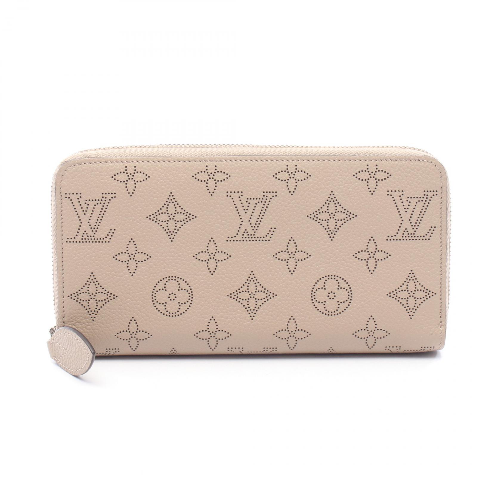 【ポイント5倍｜4/18 0:00～4/20 23:59】ルイ・ヴィトン LOUIS VUITTON ジッピーウォレット ラウンド長財布 財布 レザー マヒナ レディース ベージュ系 M69821 【中古】