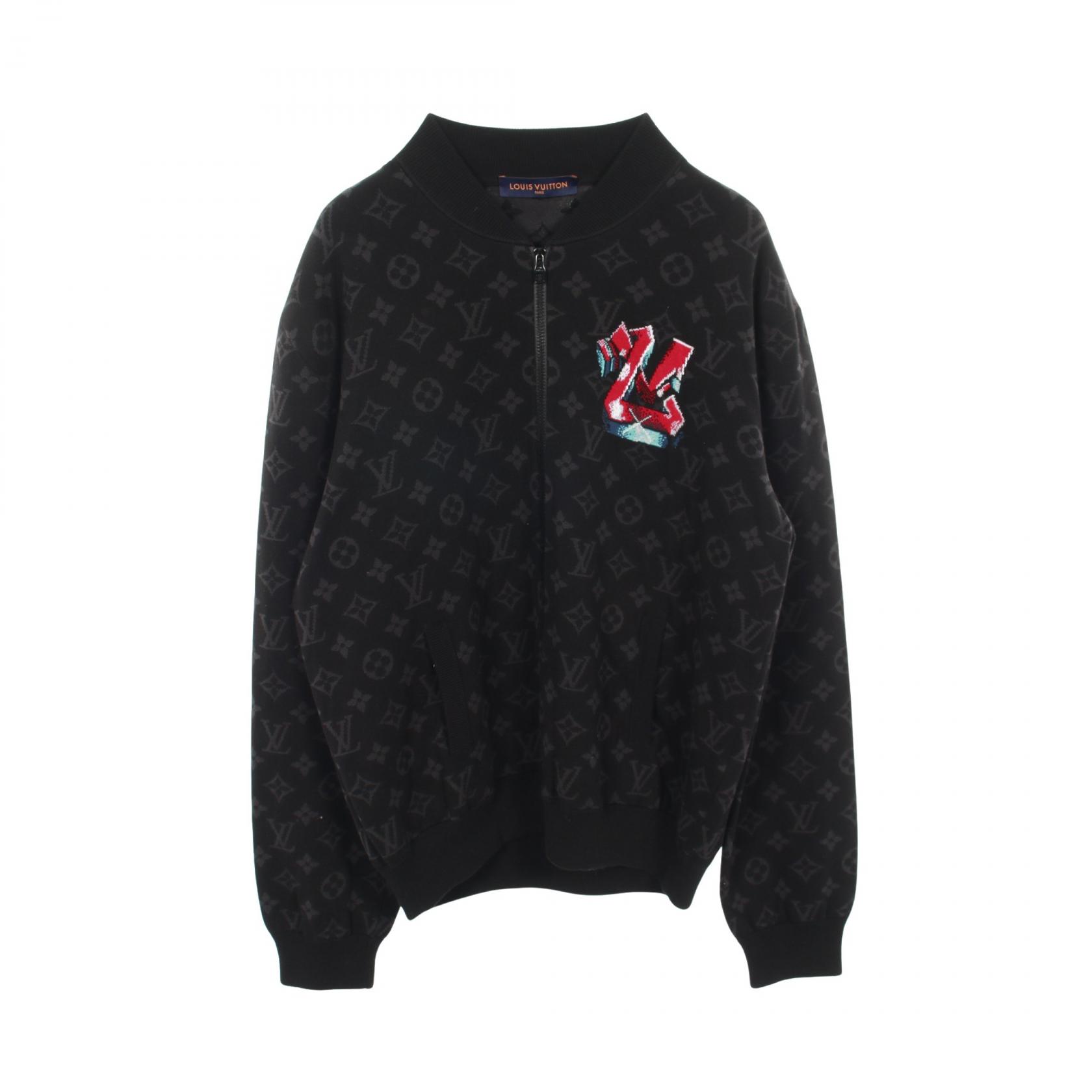 【ポイント5倍｜4/18 0:00～4/20 23:59】ルイ・ヴィトン LOUIS VUITTON グラフィティ モノグラム ブルゾン 衣料品 アウター コットン メンズ ブラック系 【中古】