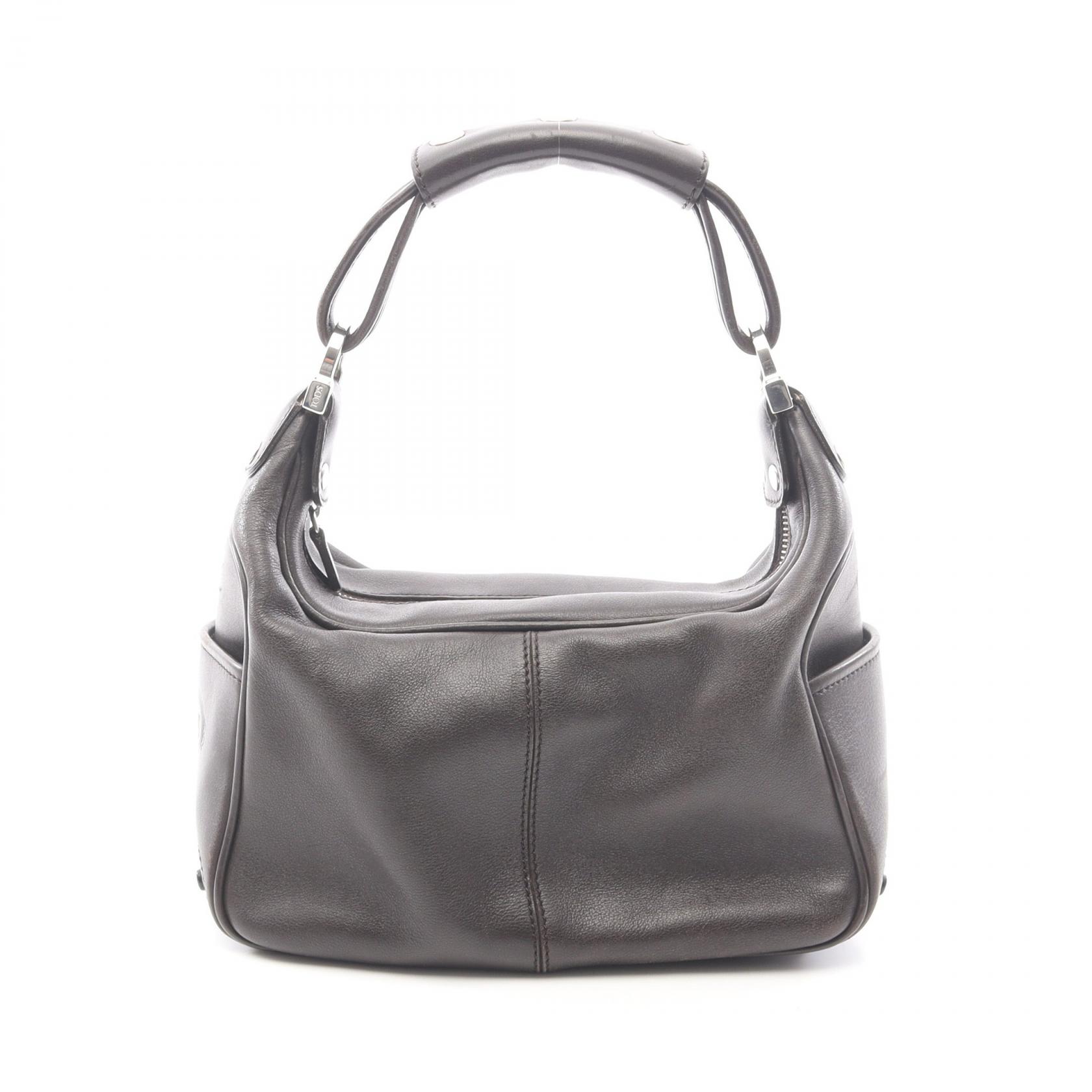 ≪5％OFFクーポン対象＆まとめ買い10%OFF≫トッズ TOD'S ハンドバッグ バッグ レザー レディース ブラウン系 【中古】