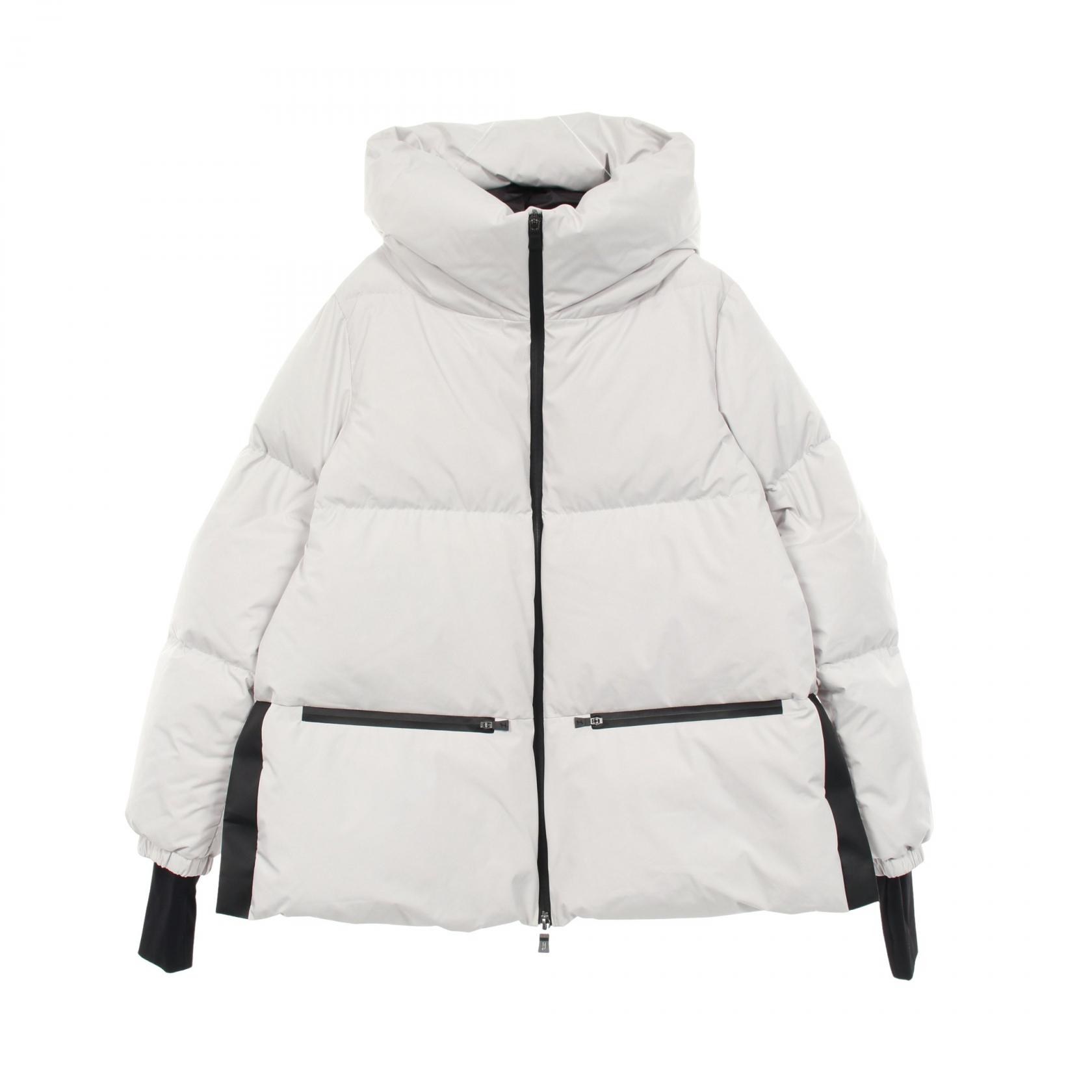 ≪5％OFFクーポン対象＆まとめ買い10%OFF≫ヘルノ Herno Laminar GORE-TEX WINDSTOPPER ダウンジャケット 衣料品 アウター ポリエステル レディース グレー系 【中古】