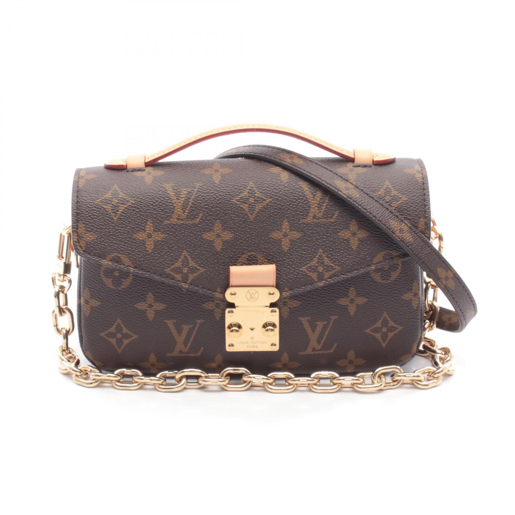 【ポイント5倍｜4/18 0:00～4/20 23:59】ルイ・ヴィトン LOUIS VUITTON ポシェット メティス EW モノグラム ハンドバッグ バッグ PVCコーティングキャンバス レザー レディース ブラウン系 M46279 【中古】