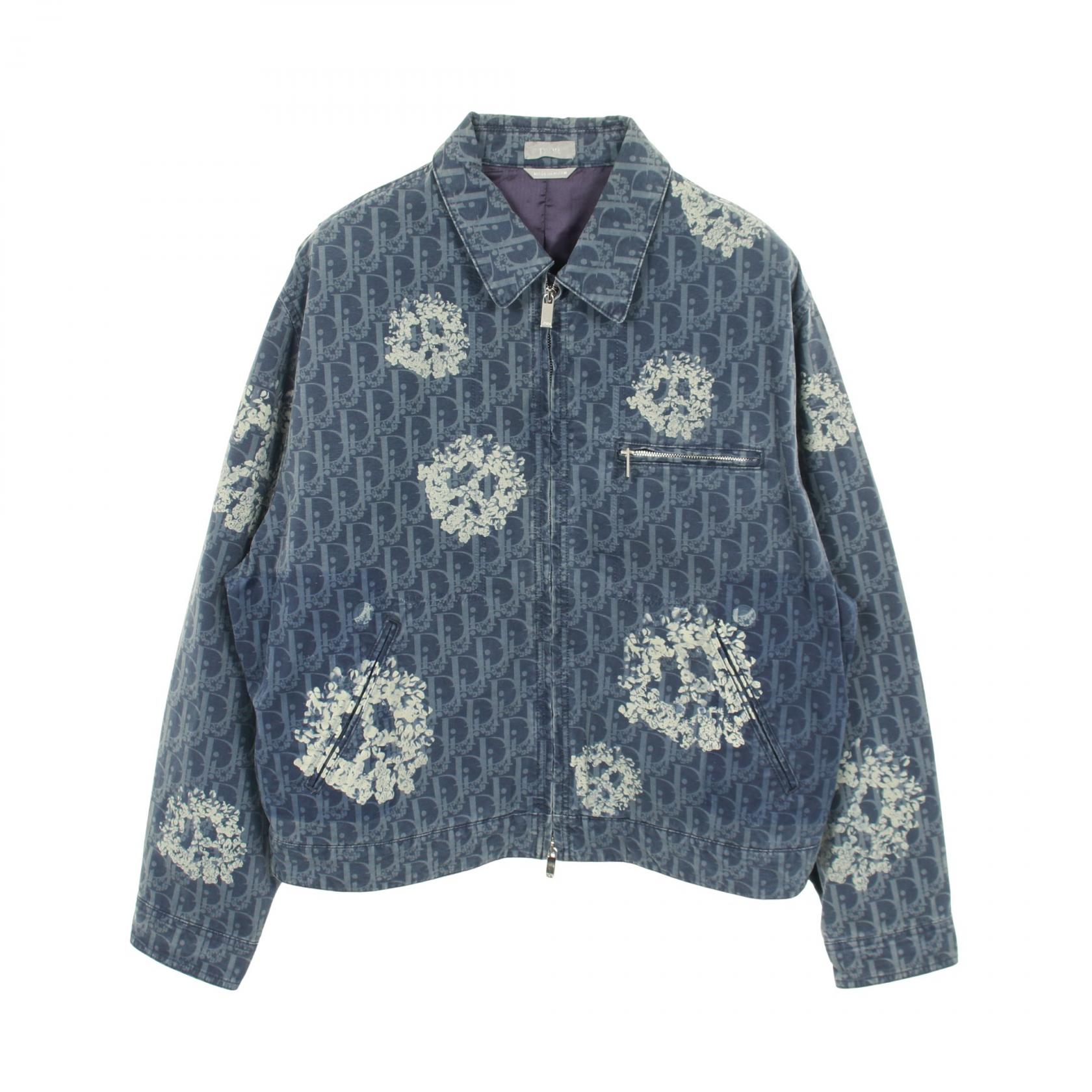 ディオール Dior DENIM TEARS デニムティアーズ オブリーク デニムジャケット 衣料品 アウター コットン メンズ ブルー系 【中古】｜BRANDOFF TOKYO