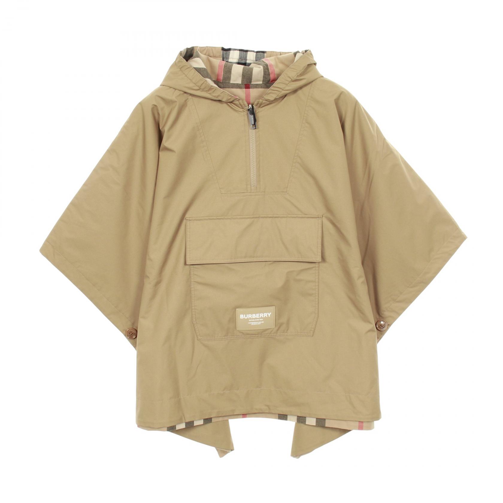 ≪5％OFFクーポン対象＆まとめ買い10%OFF≫バーバリー BURBERRY ポンチョ 衣料品 アウター ナイロン レディース ベージュ系 【中古】