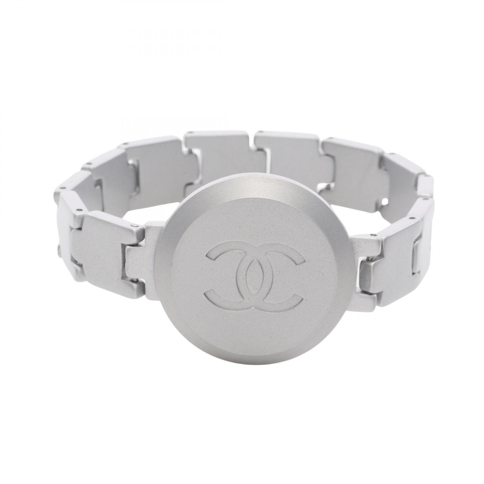≪5％OFFクーポン対象＆まとめ買い10%OFF≫シャネル CHANEL ココマーク ブレスレット アクセサリー ステンレススチール レディース シルバー系 【中古】