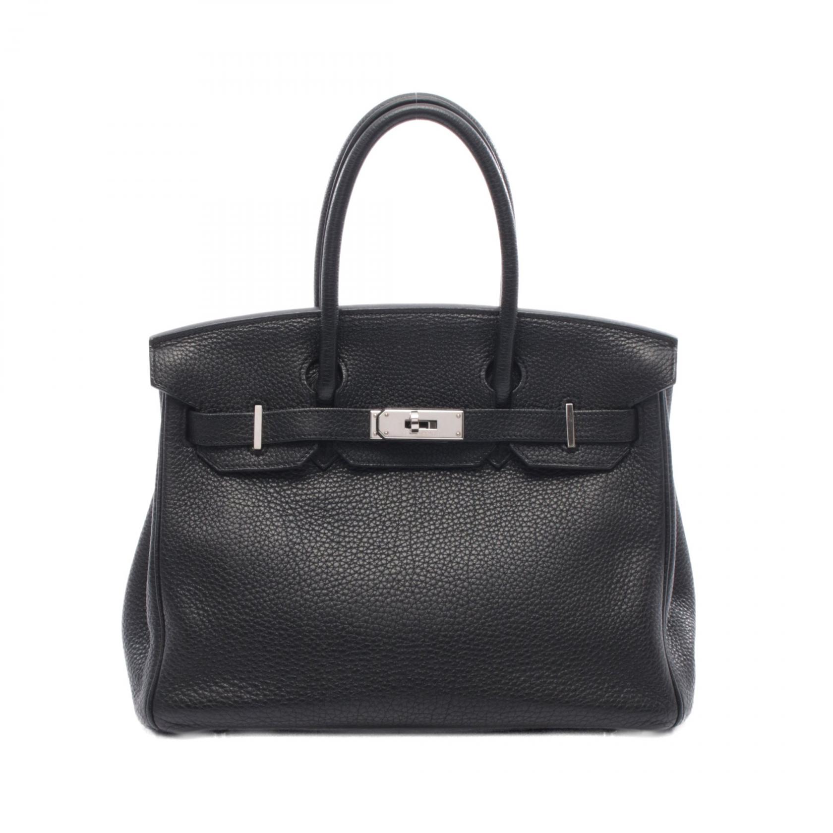 【3万円OFFクーポン対象】エルメス HERMES バーキン30 ハンドバッグ バッグ レザー トゴ レディース ブラック系 【中古】
