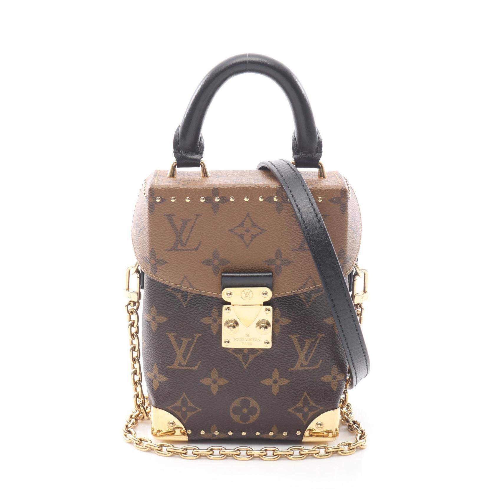ルイ・ヴィトン LOUIS VUITTON カメラボックス ハンドバッグ バッグ PVCコーティングキャンバス レザー モノグラム・リバース レディース ブラウン系 M82465 【中古】
