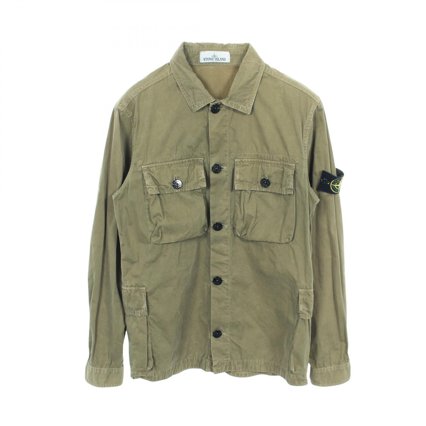 ≪5％OFFクーポン対象＆まとめ買い10%OFF≫ストーンアイランド STONE ISLAND 衣料品 アウター コットン メンズ カーキ系 6615119WN 【中古】