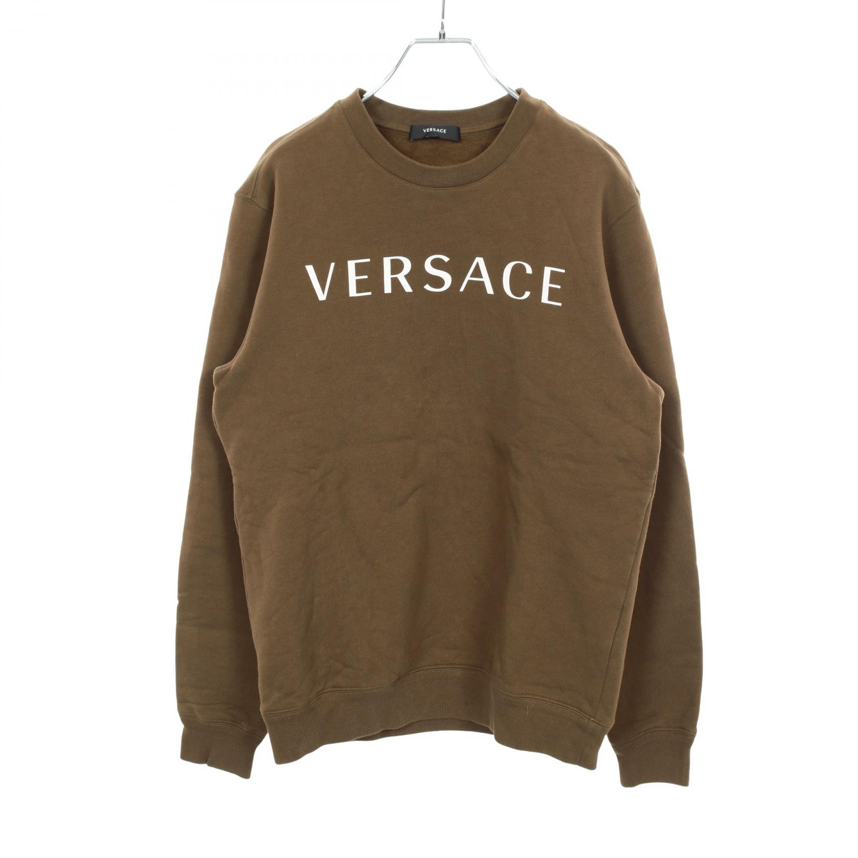 【ポイント5倍｜4/18 0:00～4/20 23:59】ヴェルサーチ VERSACE スウェット 衣料品 トップス コットン メンズ カーキ系 1008283 【中古】