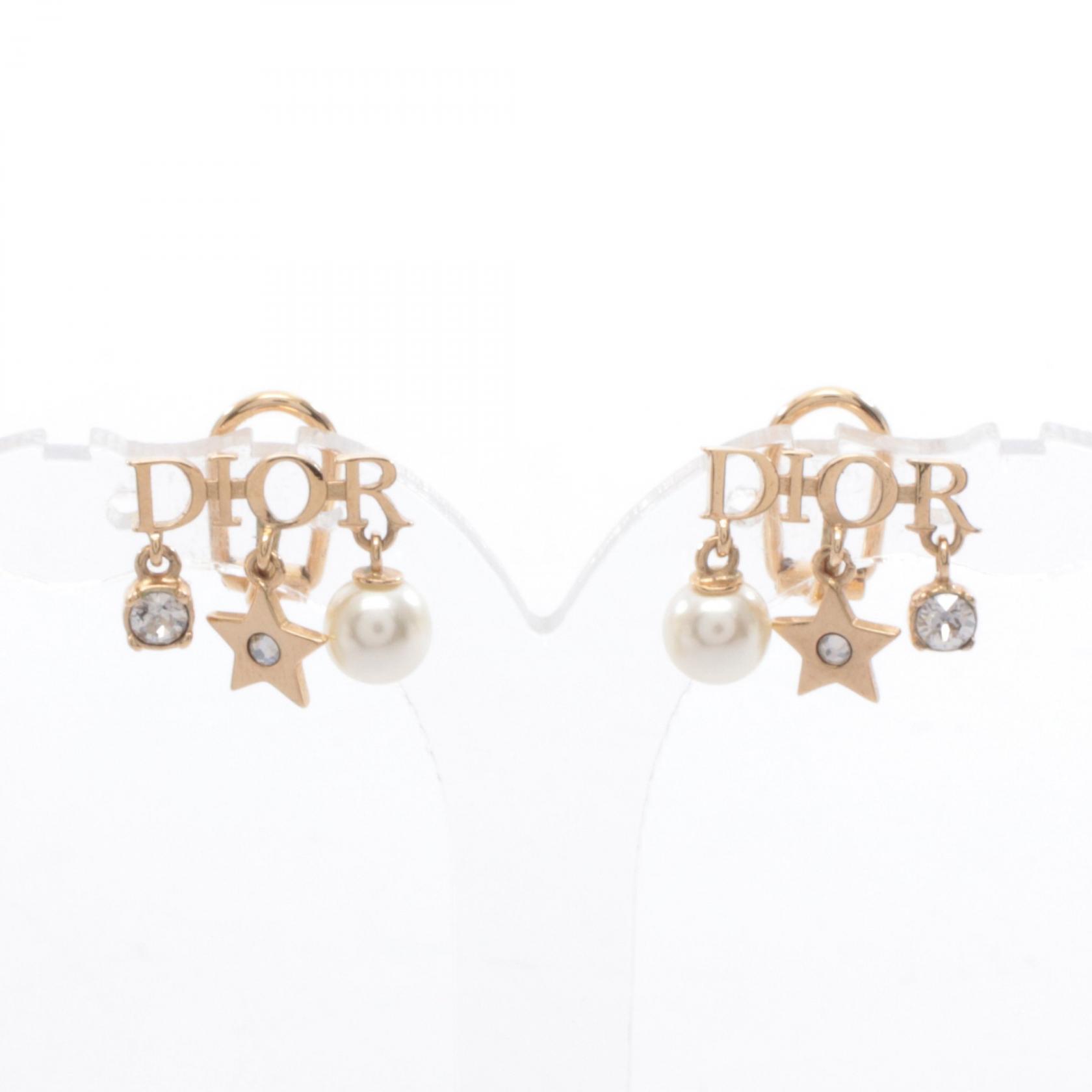 ≪5%OFFクーポン&まとめ買い10% ~7/26 9:59〆≫ディオール Dior Dio(r)evolution クリップ イヤリング ジュエリー GP(ゴールドメッキ) フェイクパール レディース ゴールド系 / ホワイト系 【中古】|BRANDOFF TOKYO