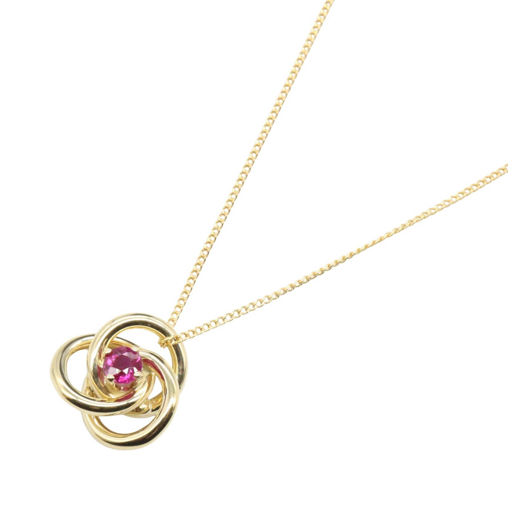 【ポイント5倍｜4/18 0:00～4/20 23:59】ティファニー TIFFANY＆CO ルビー ネックレス ネックレス ジュエリー K18（イエローゴールド） ルビー レディース ゴールド系 / レッド系 【中古】