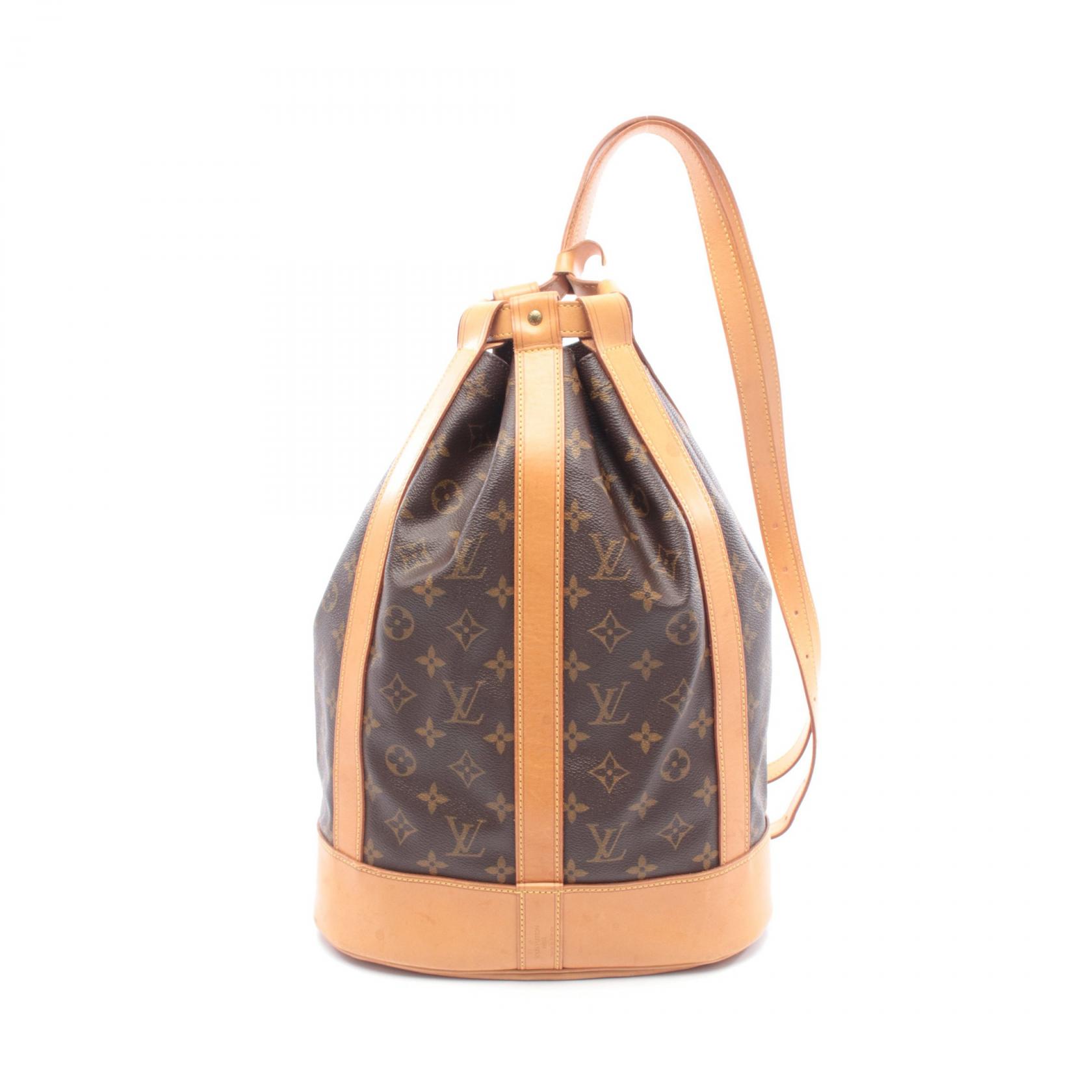 ≪5％OFFクーポン対象＆まとめ買い10%OFF≫ルイ・ヴィトン LOUIS VUITTON ランドネPM ショルダーバッグ バッグ PVCコーティングキャンバス レザー モノグラム レディース ブラウン系 M42243 【中古】