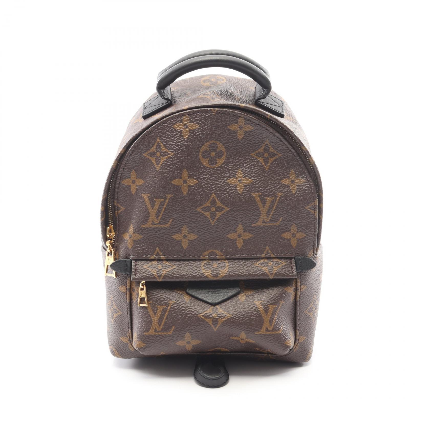 【1万円OFFクーポン対象】ルイ・ヴィトン LOUIS VUITTON パームスプリングス ミニ モノグラム リュックサック バックパック バッグ PVCコーティングキャンバス レザー レディース ブラウン系 / ブラック系 M41562 【中古】 136,500円