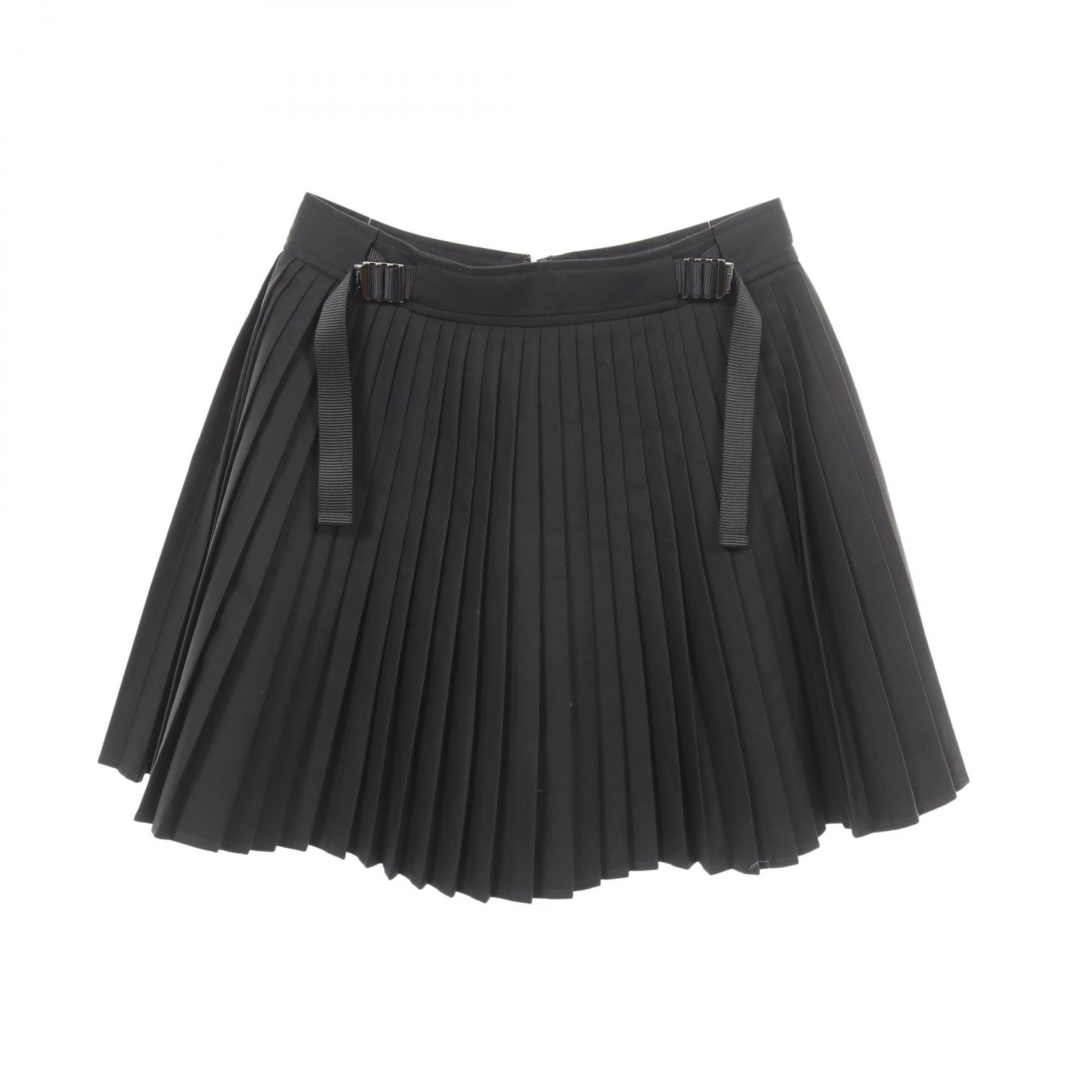 ≪5%OFFクーポン&まとめ買い10% ~7/26 9:59〆≫ディオール Dior ミニ プリーツ スカート 衣料品 ボトムス コットン レディース ブラック系 【中古】|BRANDOFF TOKYO