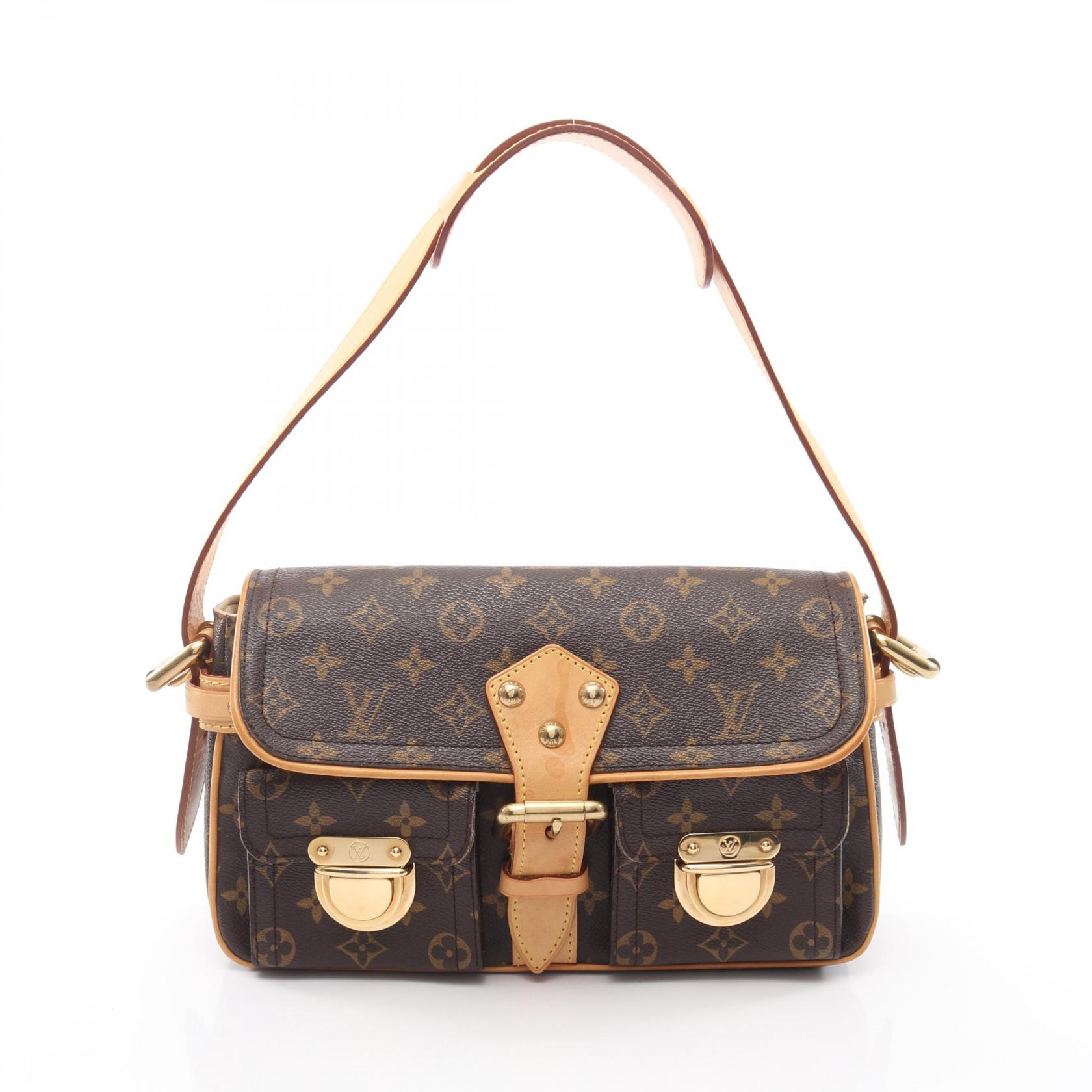 ≪5%OFFクーポン&まとめ買い10% ~7/26 9:59〆≫ルイ・ヴィトン LOUIS VUITTON ハドソンPM ショルダーバッグ バッグ PVCコーティングキャンバス レザー モノグラム レディース ブラウン系 M40027 【中古】|BRANDOFF TOKYO