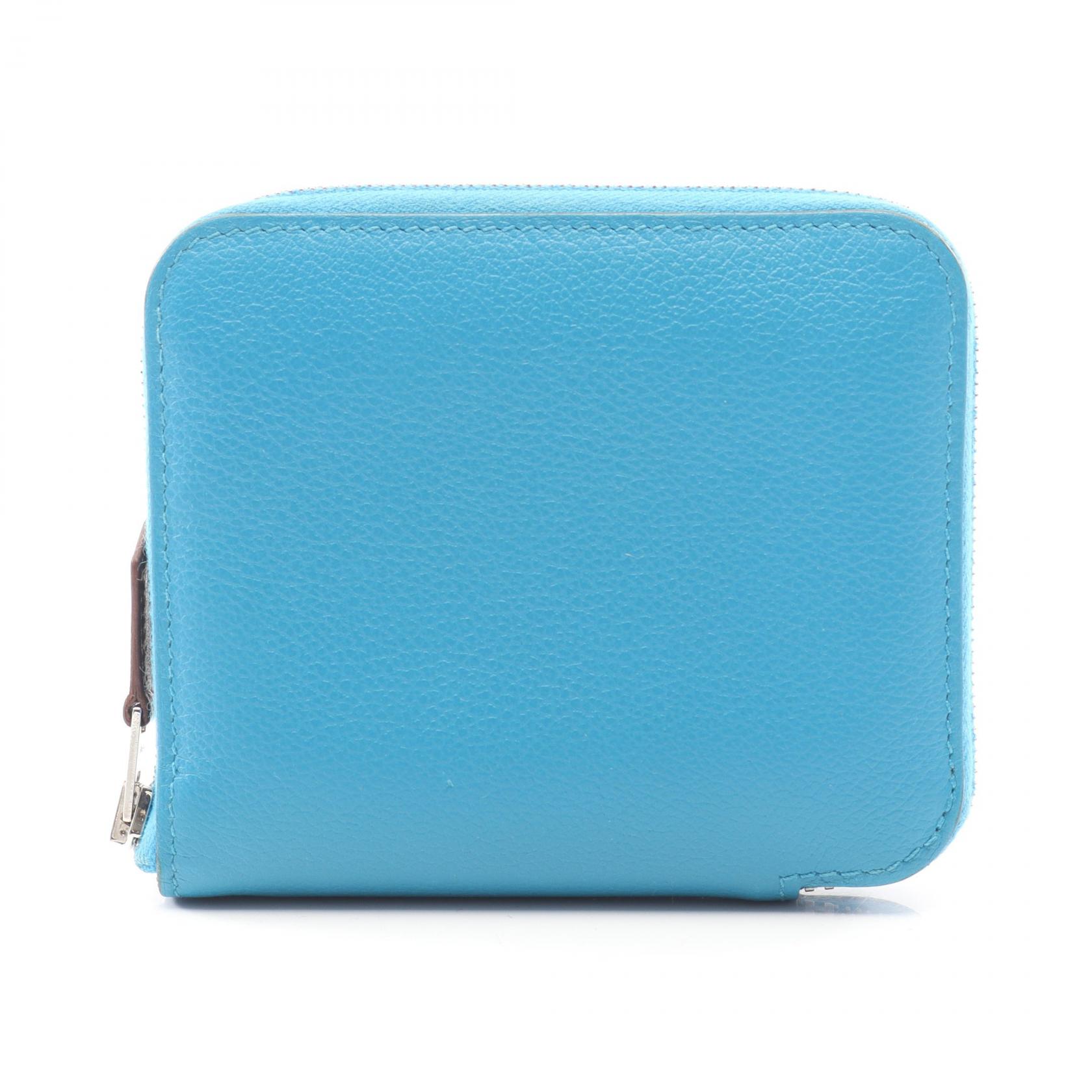 ≪5%OFFクーポン&まとめ買い10% ~7/26 9:59〆≫エルメス HERMES アザップコンパクト シルクイン ラウンド財布 財布 レザー エバーカラー エバーカラー レディース ブルー系 【中古】|BRANDOFF TOKYO