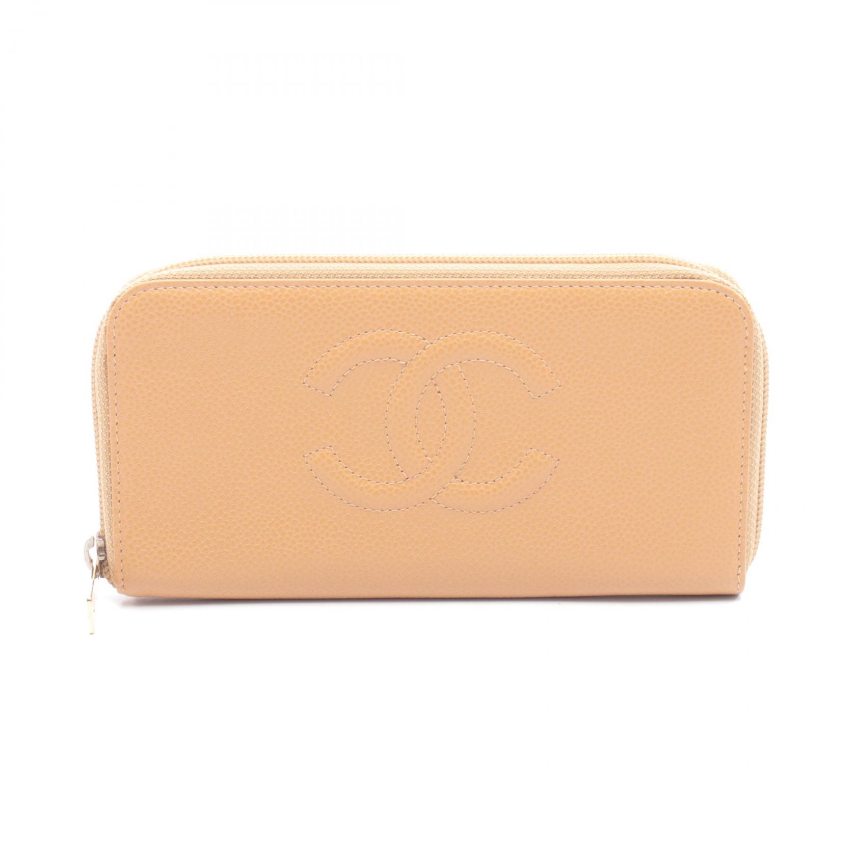 シャネル CHANEL ココマーク ラウンド長財布 財布 カーフ（牛革） レディース ブラウン系 【中古】｜BRANDOFF TOKYO
