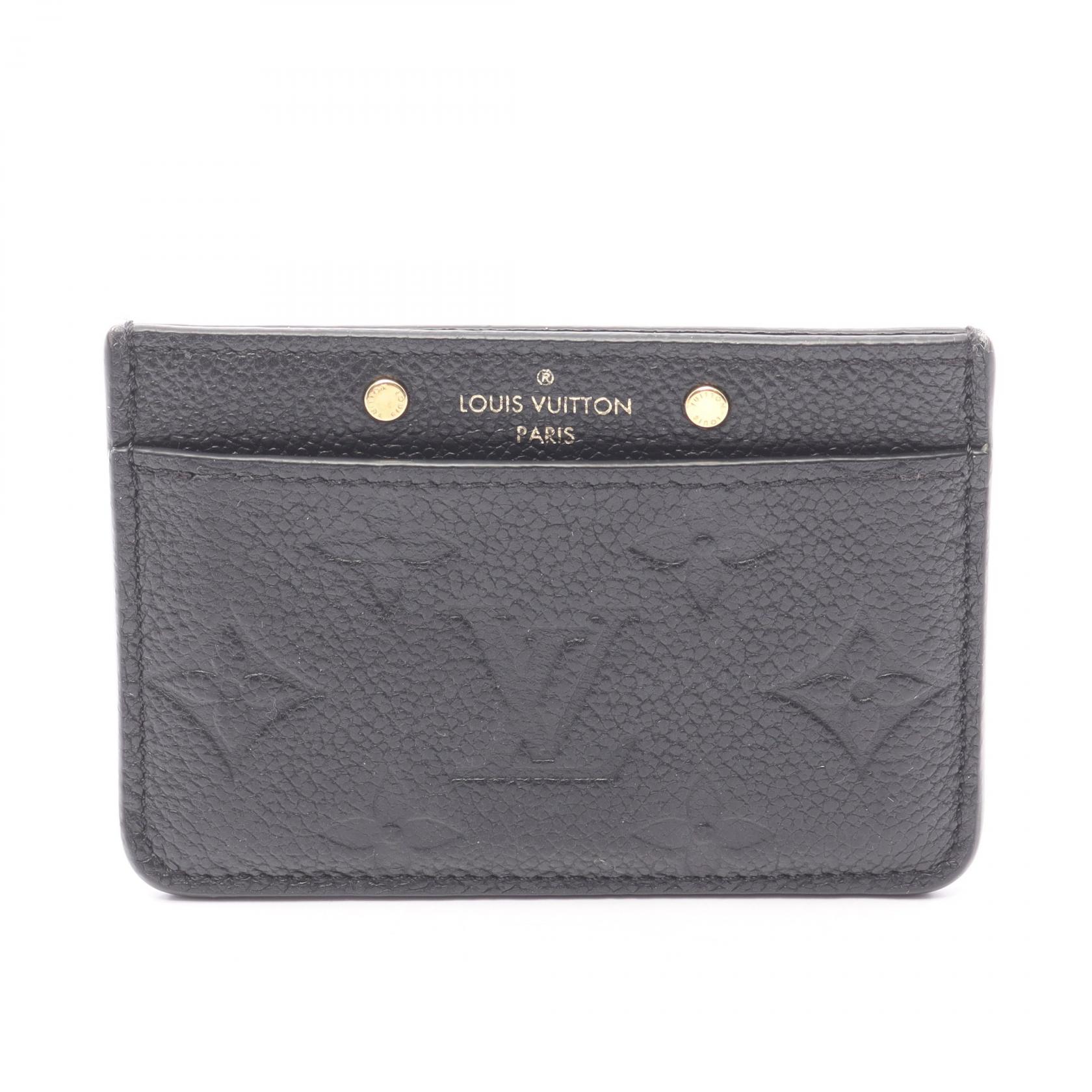 【ポイント5倍｜4/18 0:00～4/20 23:59】ルイ・ヴィトン LOUIS VUITTON ポルト カルト サーンプル カードケース アクセサリー レザー モノグラム・アンプラント レディース ブラック系 M69171 【中古】